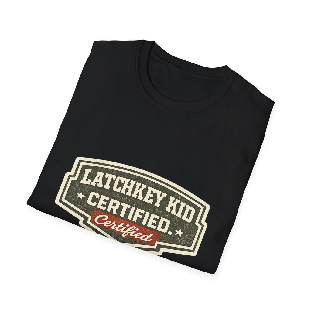 Latchkey Kid Certified T-Shirt — Vintage Badge Design