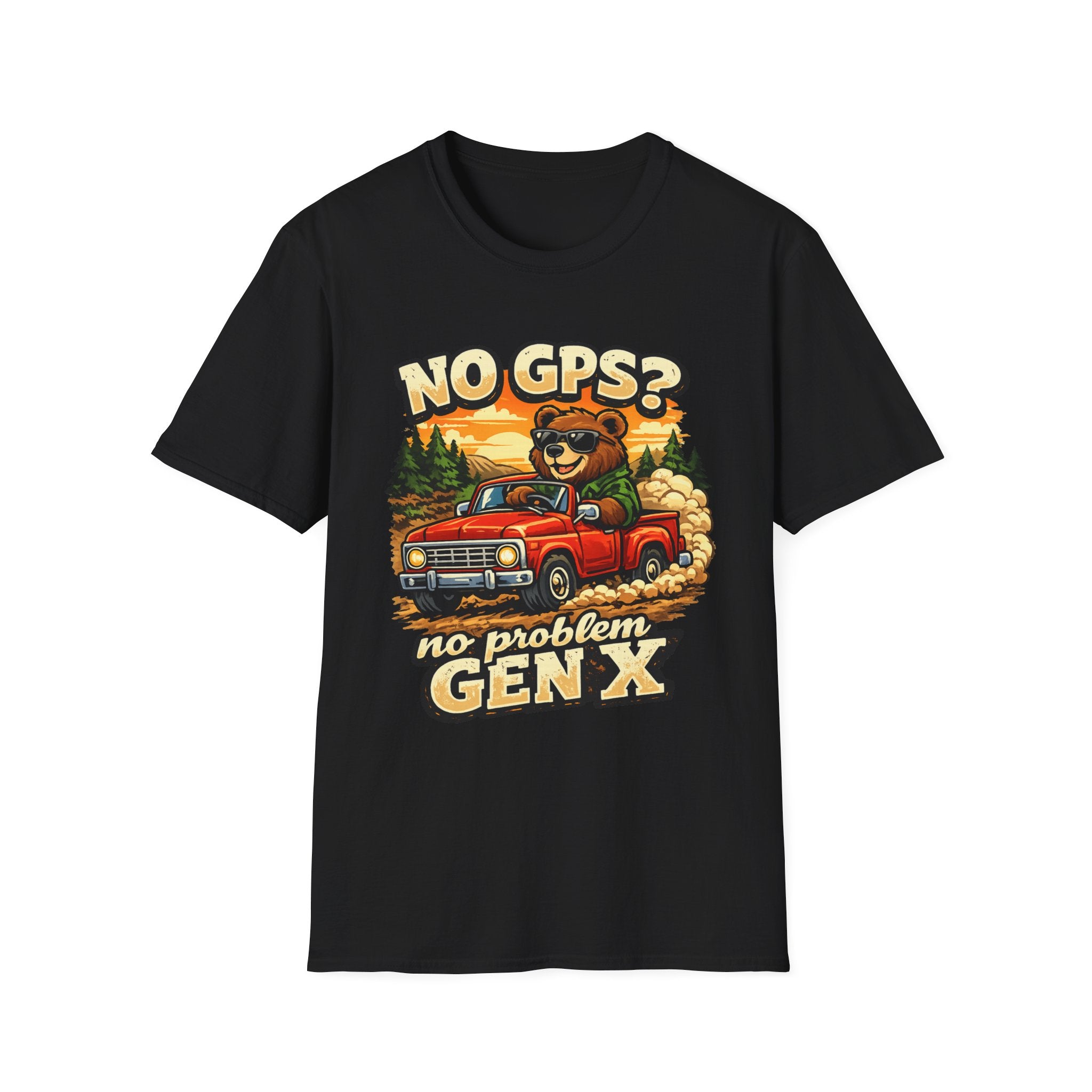 No GPS? No Problem Gen X T-Shirt – Vintage Truck Adventure Tee