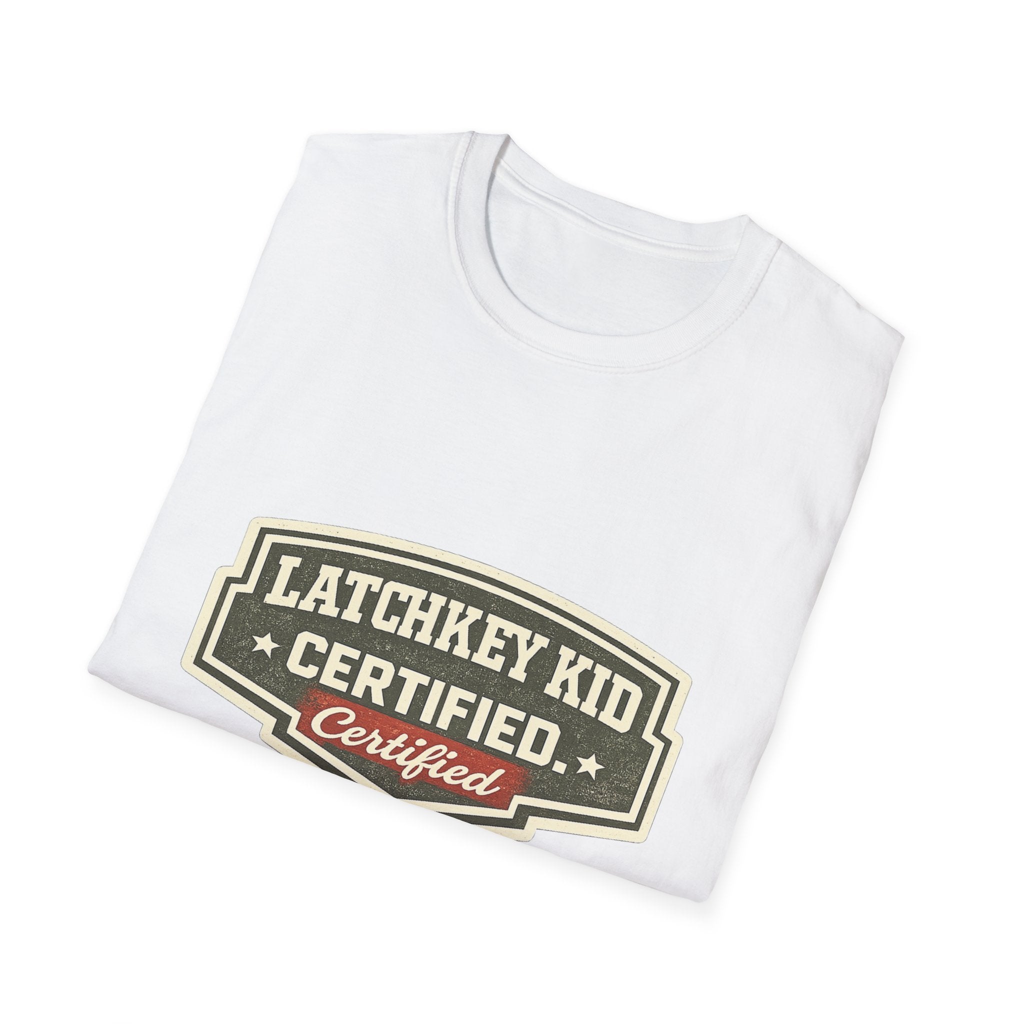 Latchkey Kid Certified T-Shirt — Vintage Badge Design