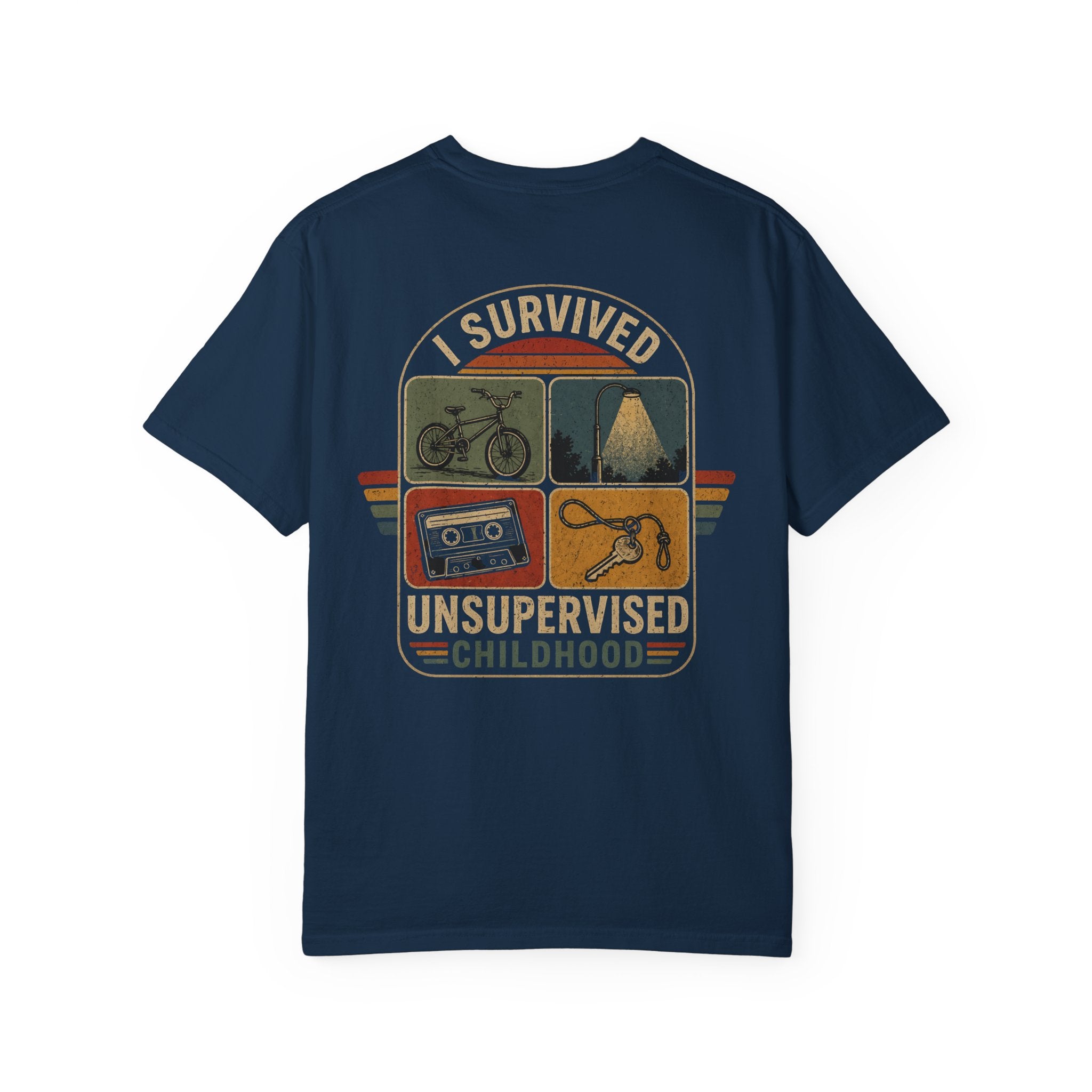 Vintage 'I Survived Unsupervised Childhood' T-Shirt (Back print)