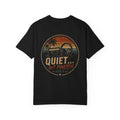 Quiet But Powerful Gen X T-Shirt — Retro Sunset Headphones & Radio Tee (Back Print)