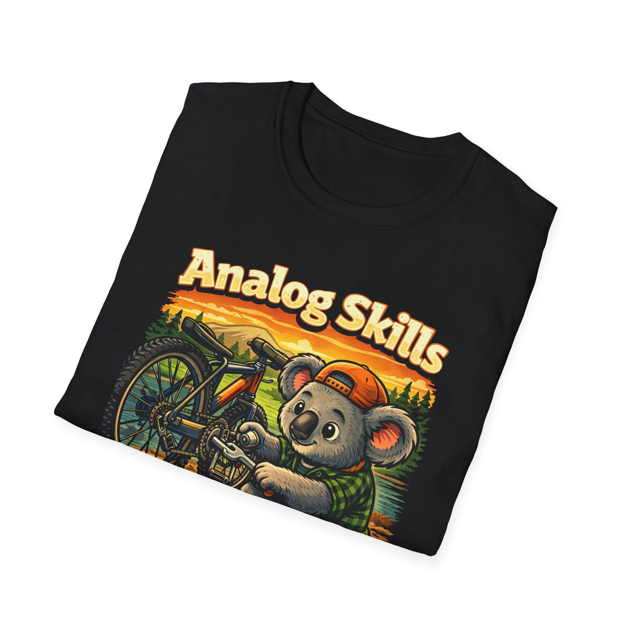 Analog Skills Still Work Koala T-Shirt — Vintage Bike Repair Graphic Tee #0101#