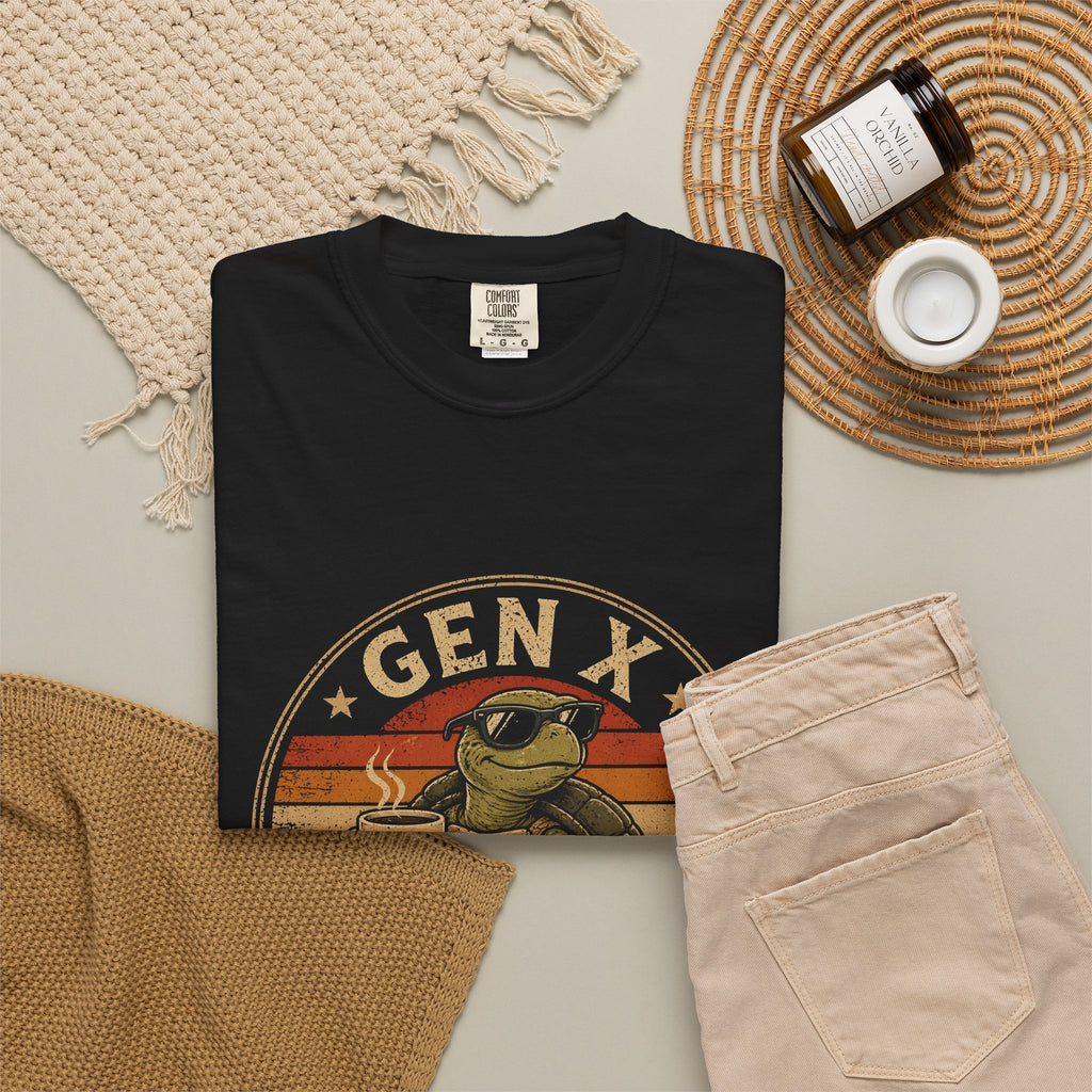 Gen X Speed Turtle Retro T-Shirt — Vintage 'Moving Since 1970s' Graphic Tee