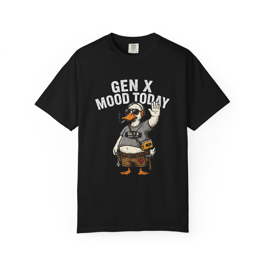 Gen X Mood Today T-Shirt — Funny Retro Duck Graphic Tee for Generation X