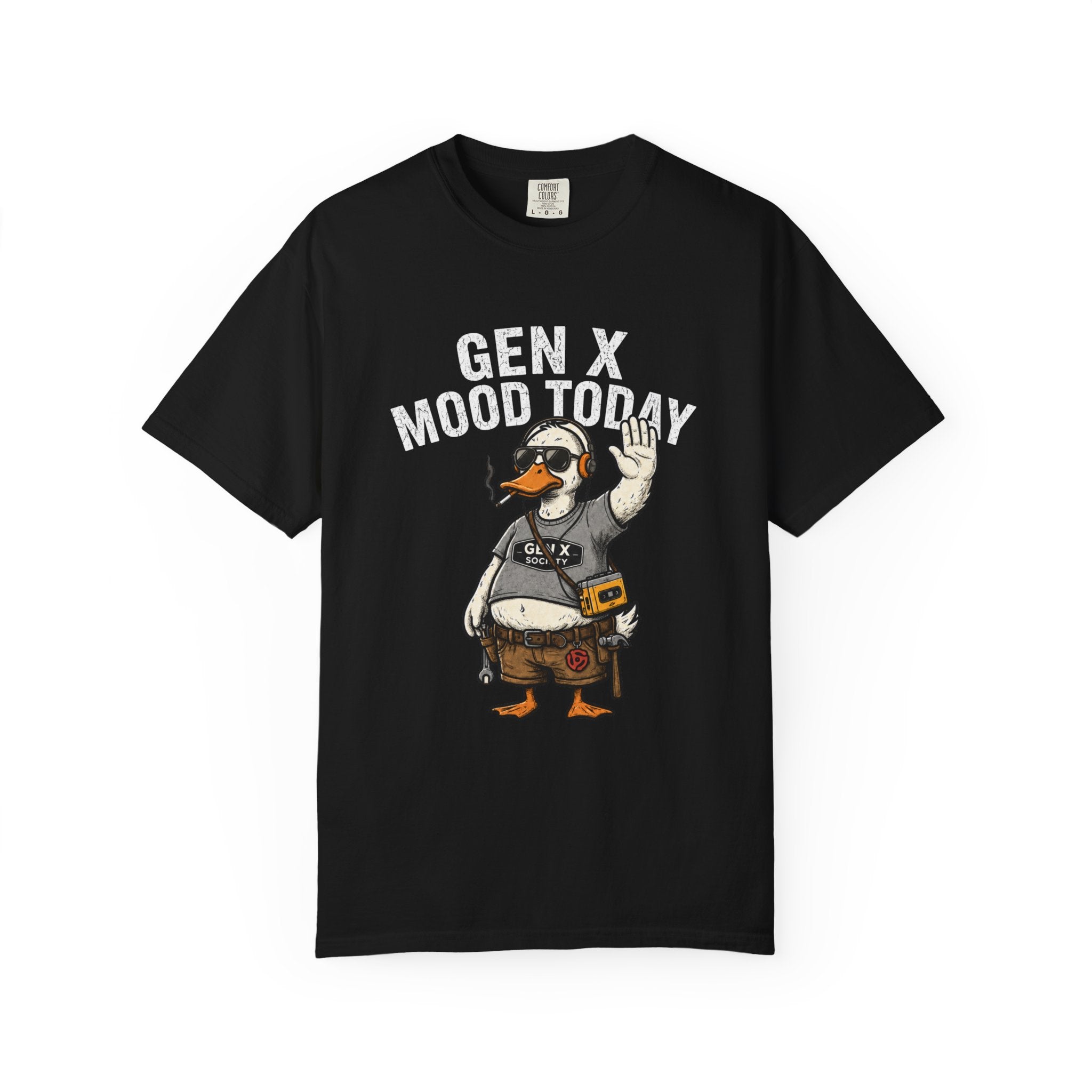 Gen X Mood Today T-Shirt — Funny Retro Duck Graphic Tee for Generation X