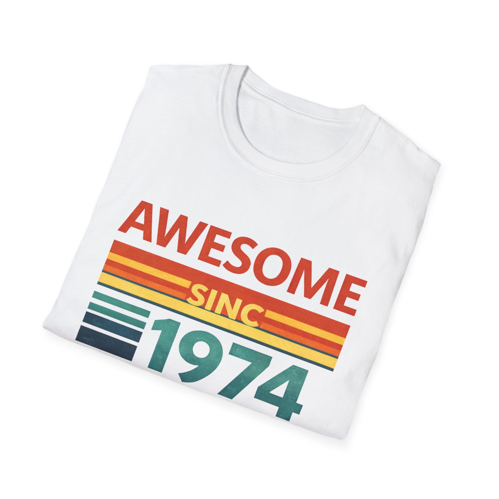 Awesome Since 1974 T-Shirt — Retro Vintage Birthday Tee