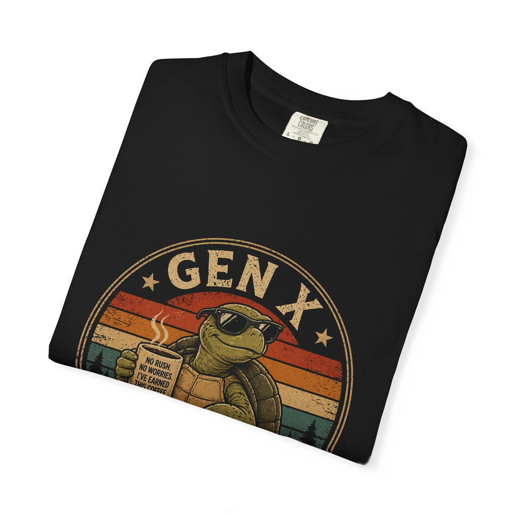 Gen X Speed Turtle Retro T-Shirt — Vintage 'Moving Since 1970s' Graphic Tee