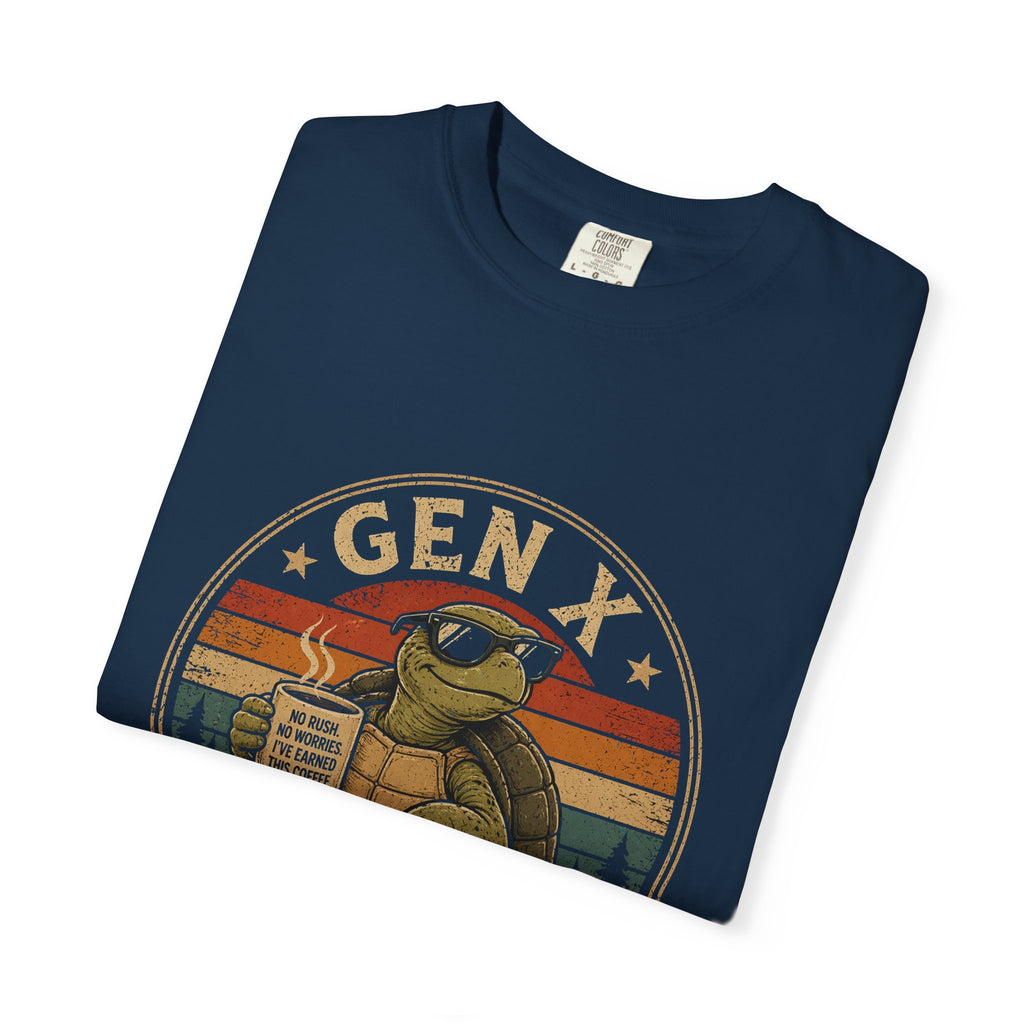 Gen X Speed Turtle Retro T-Shirt — Vintage 'Moving Since 1970s' Graphic Tee