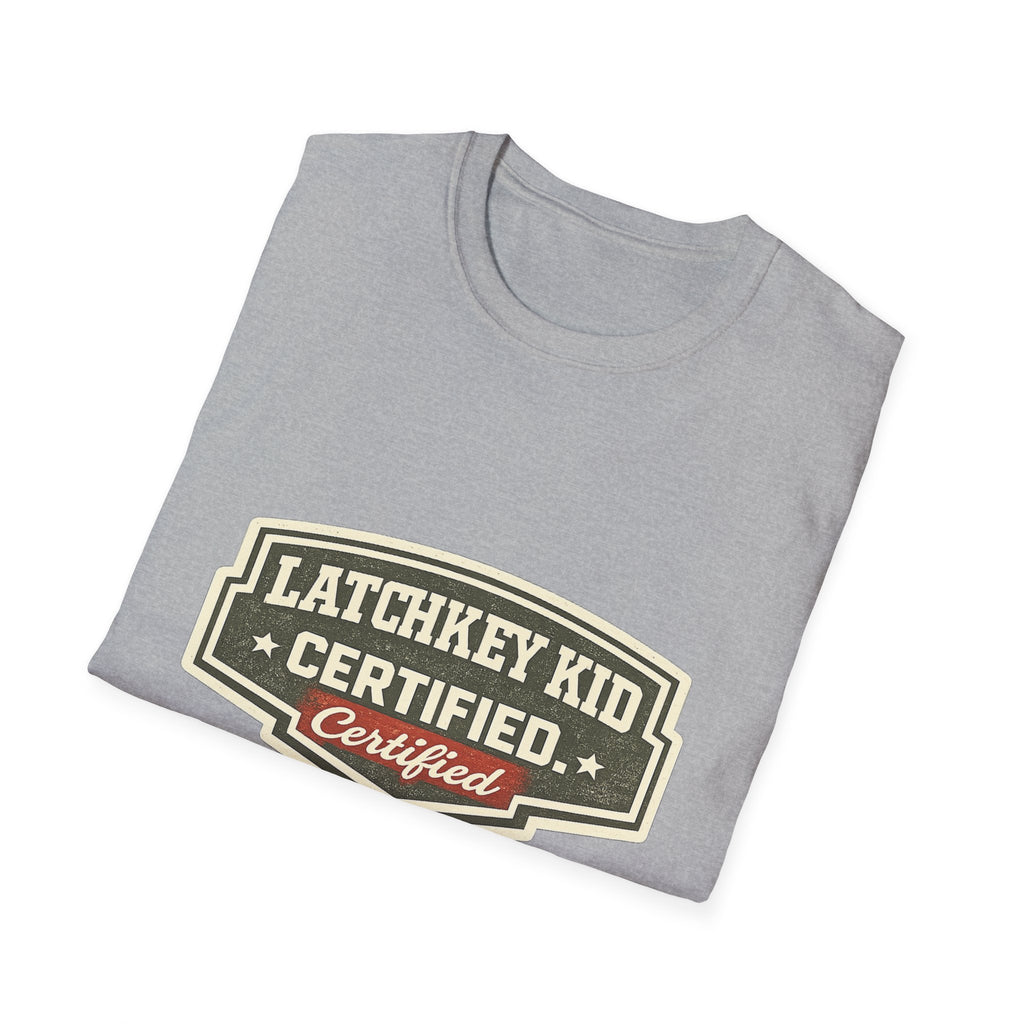 Latchkey Kid Certified T-Shirt — Vintage Badge Design