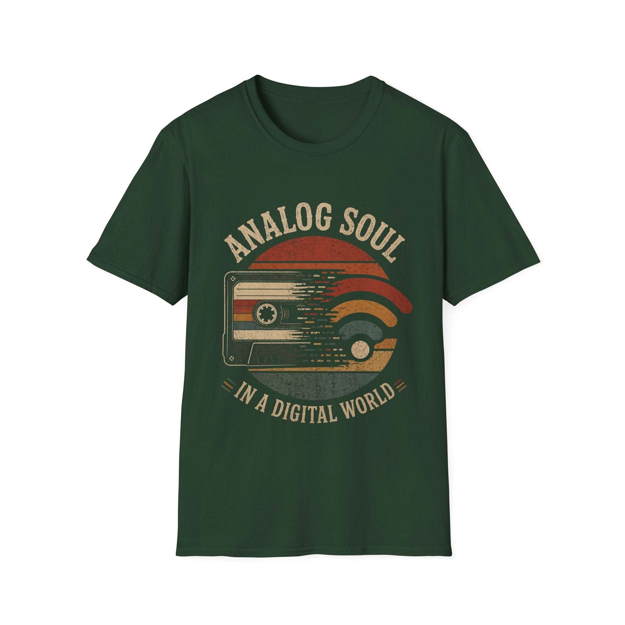 Analog Soul T-Shirt — Vintage Cassette Tee (“Analog Soul in a Digital World”)