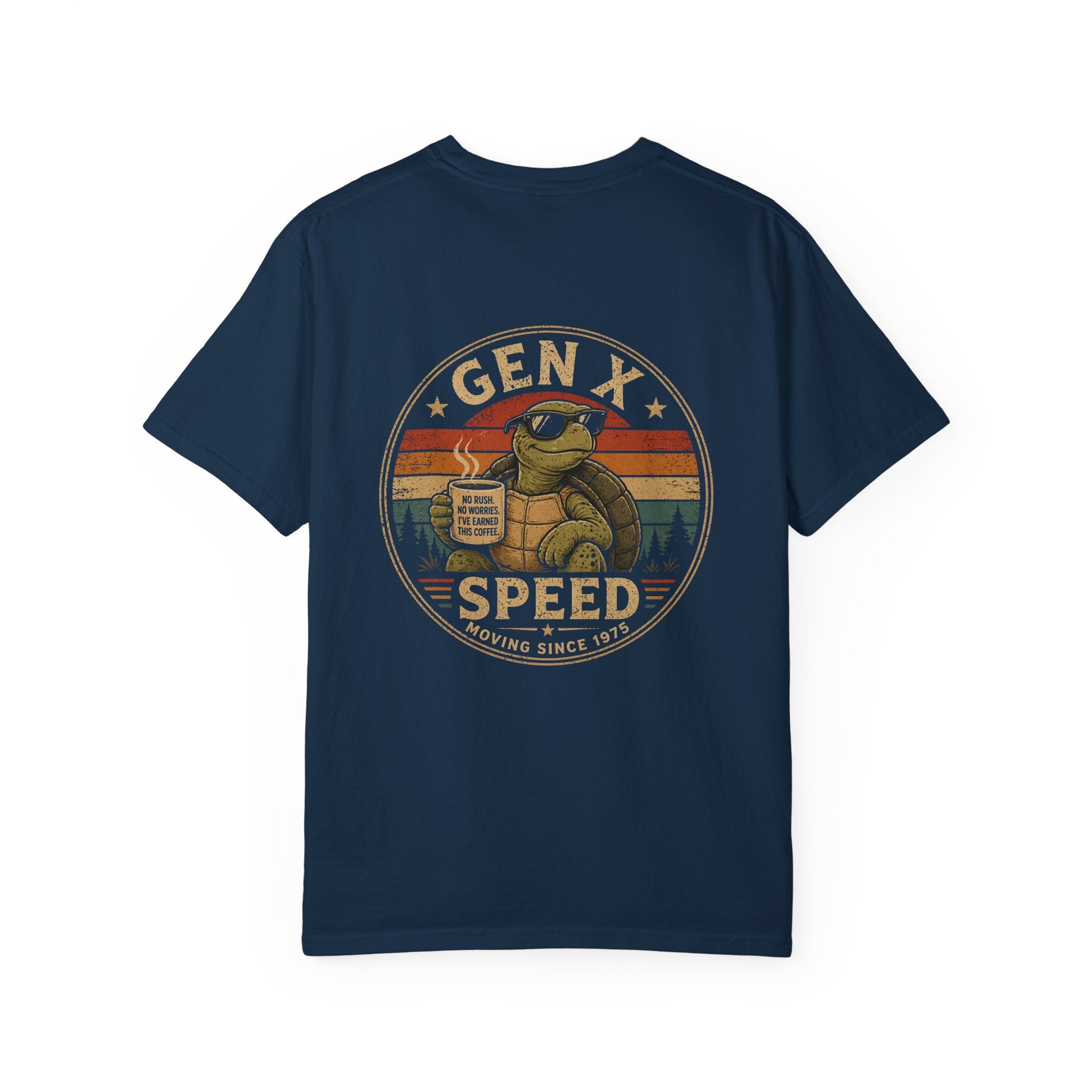 Gen X Turtle Speed T-Shirt — Retro Vintage "Gen X Speed" Graphic Tee