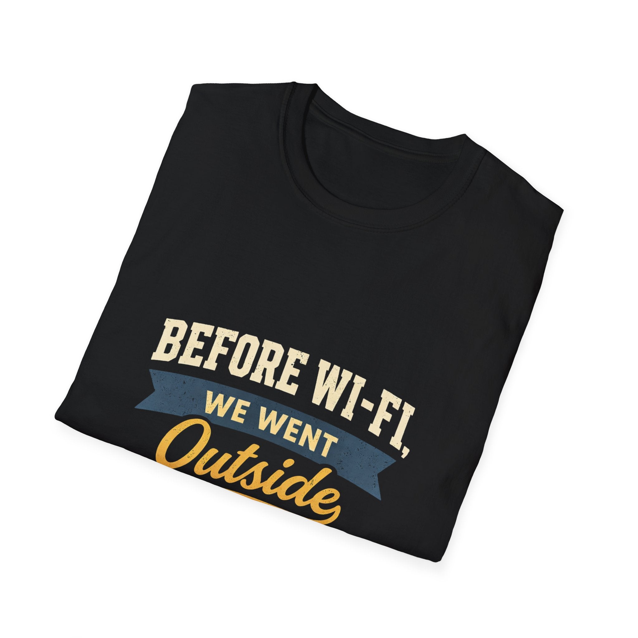 Before Wi‑Fi We Went Outside T-Shirt — Retro Outdoor Vintage Tee