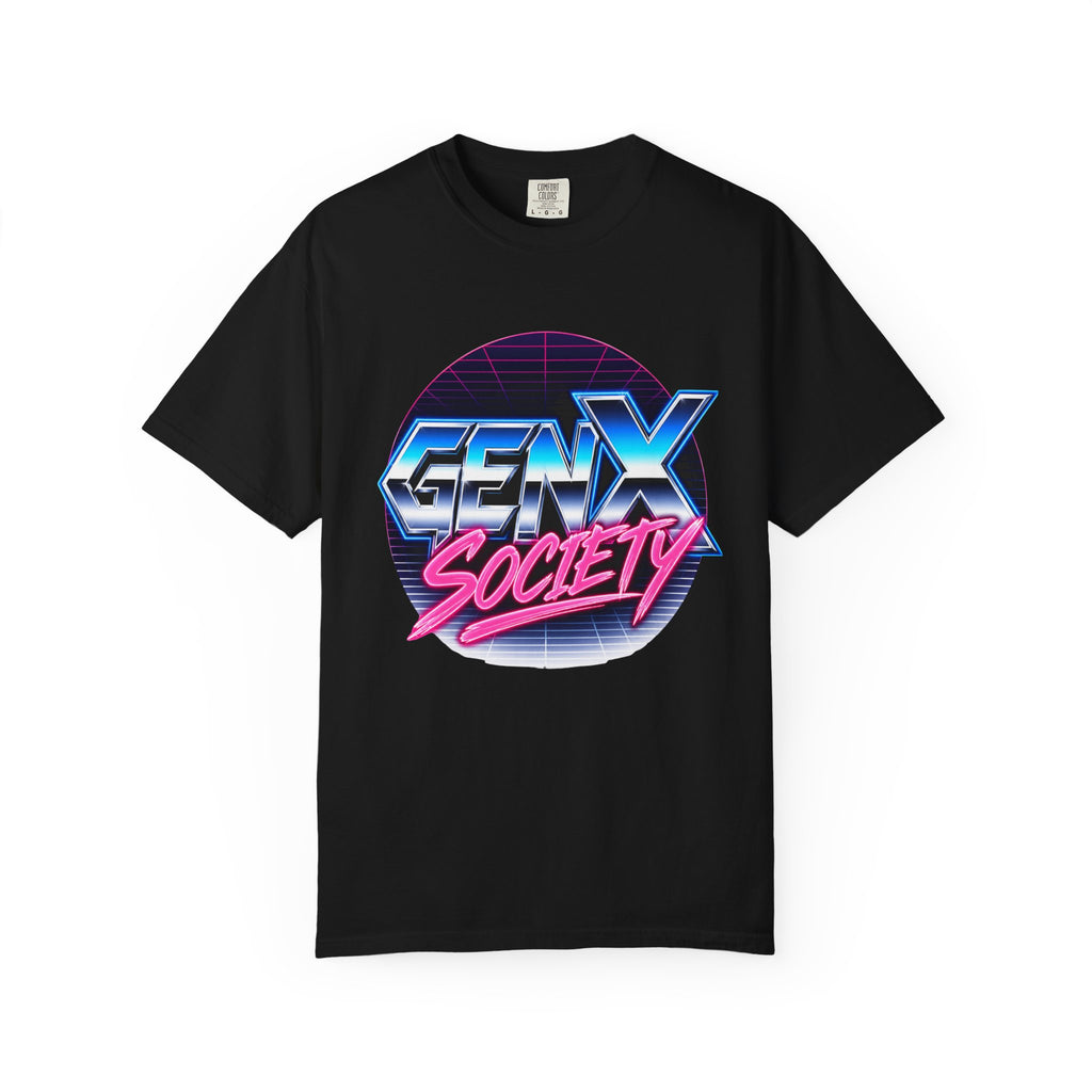 Gen X Society T-Shirt — Retro 80s Vaporwave Graphic Tee