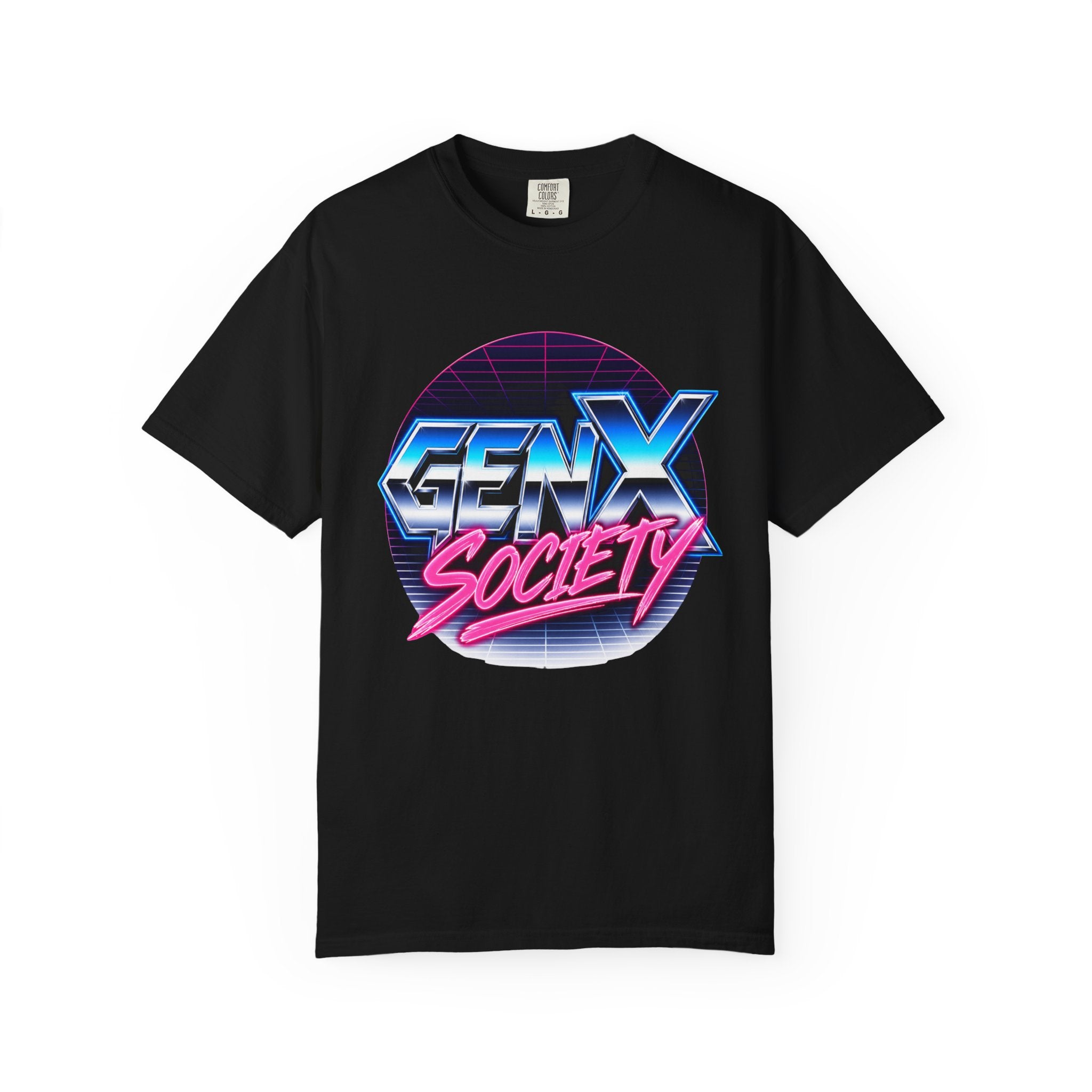 Gen X Society T-Shirt — Retro 80s Vaporwave Graphic Tee