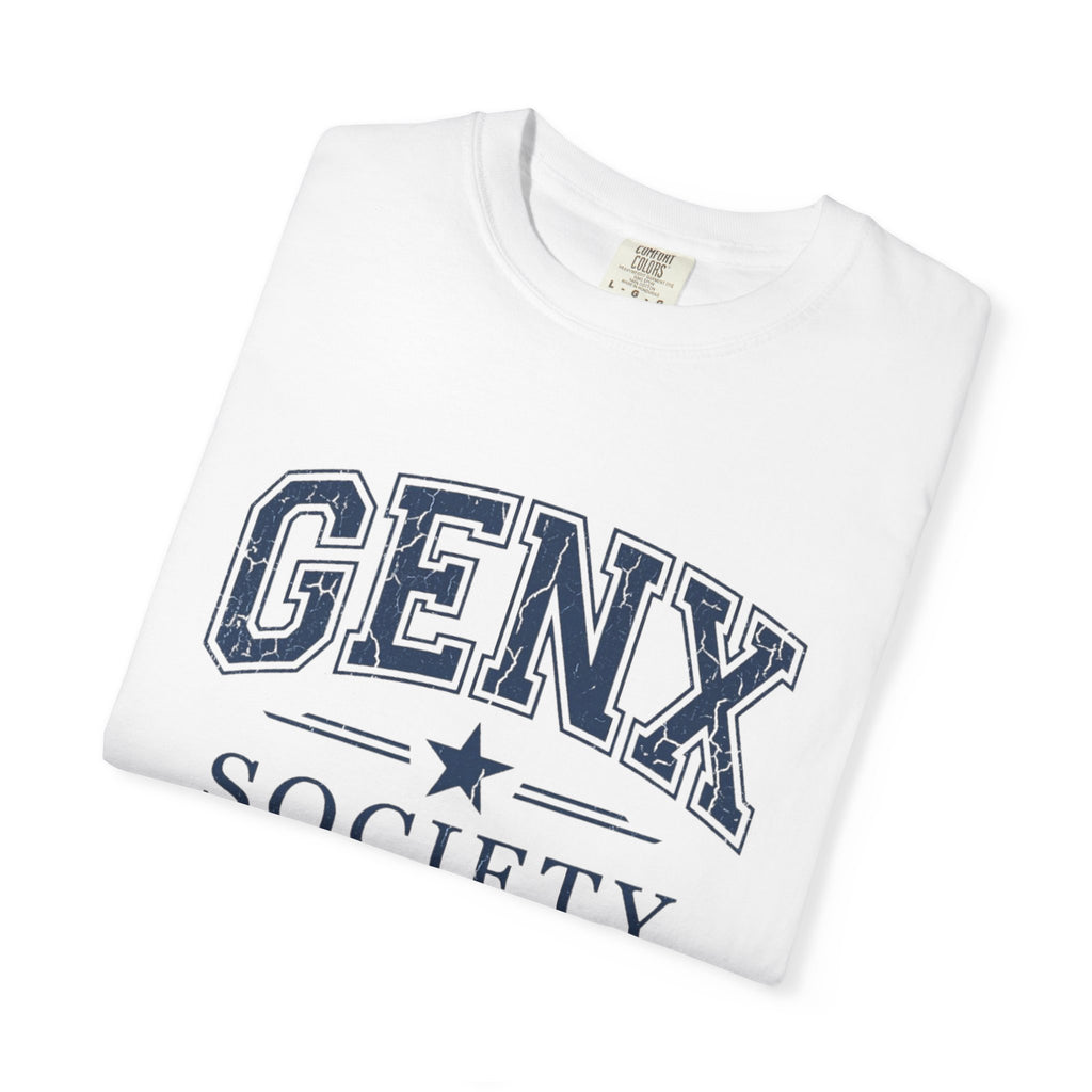 GenX Society T-Shirt — Retro Collegiate Graphic Tee
