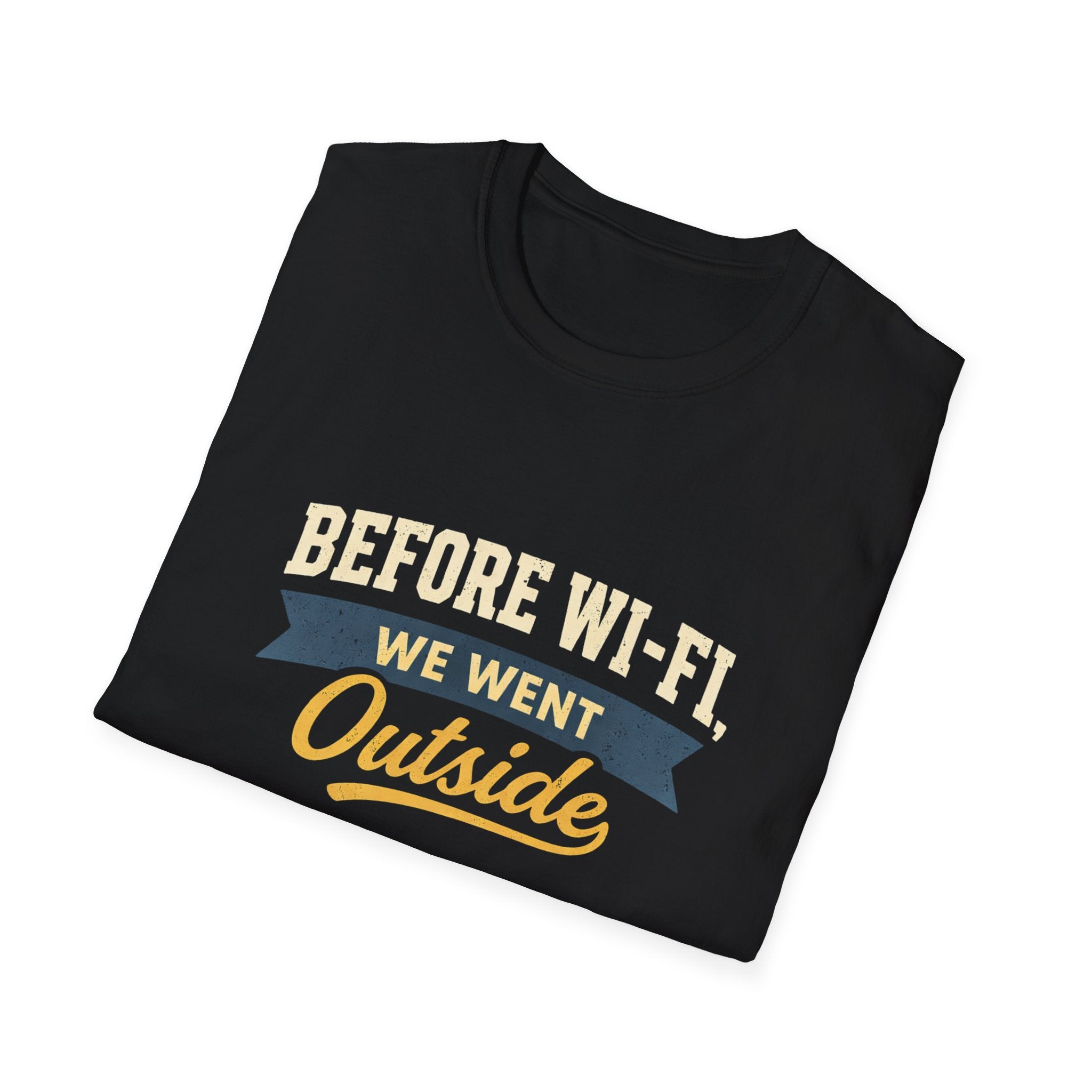 Before Wi‑Fi We Went Outside T-Shirt — Retro Outdoor Vintage Tee