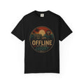 Offline Is the New Luxury Tee — Vintage Sunset Camper Graphic T‑Shirt