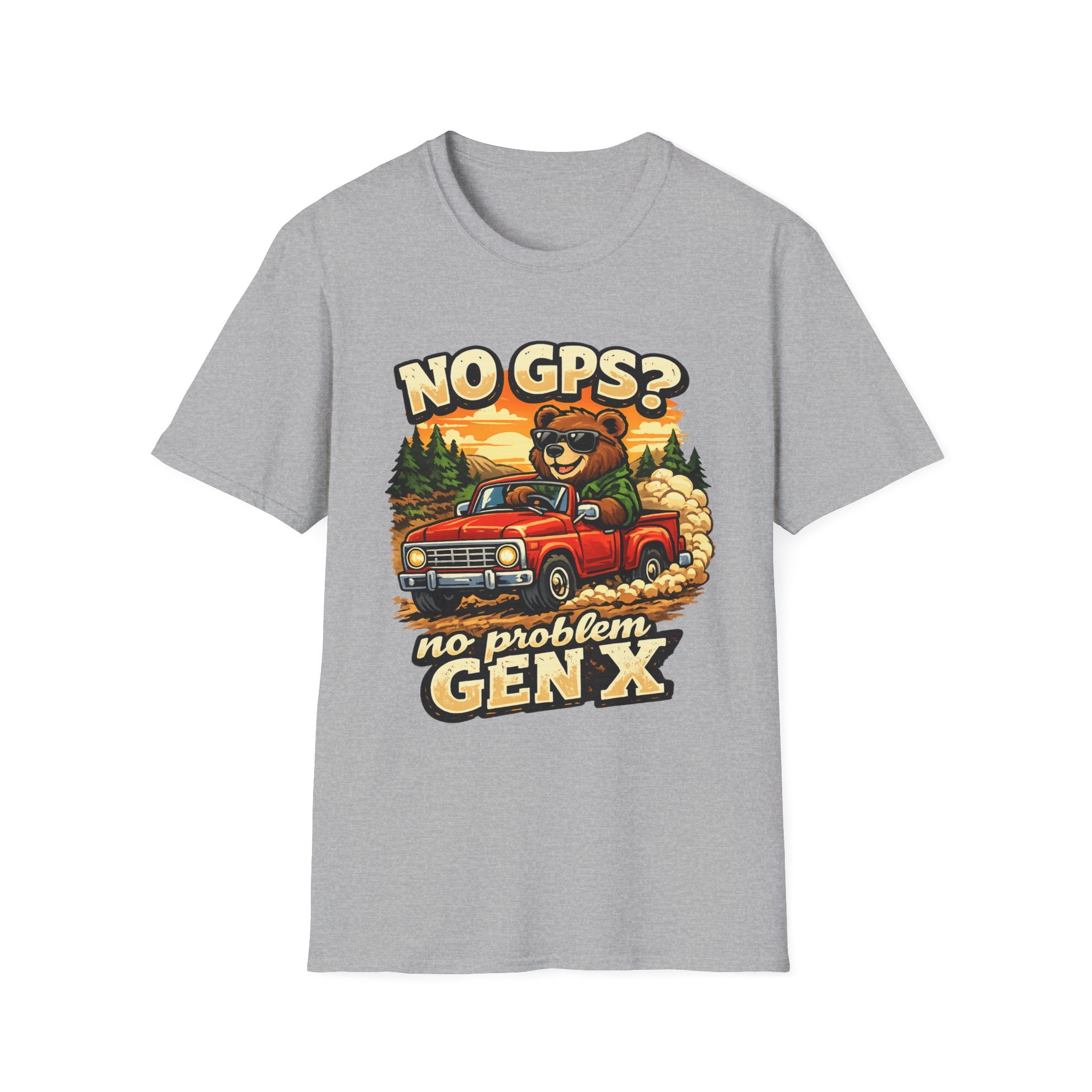No GPS? No Problem Gen X T-Shirt – Vintage Truck Adventure Tee