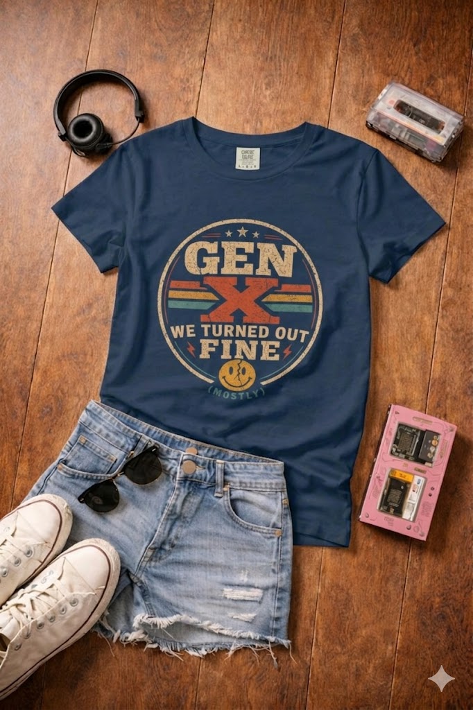 Gen X We Turned Out Fine Retro T-Shirt
