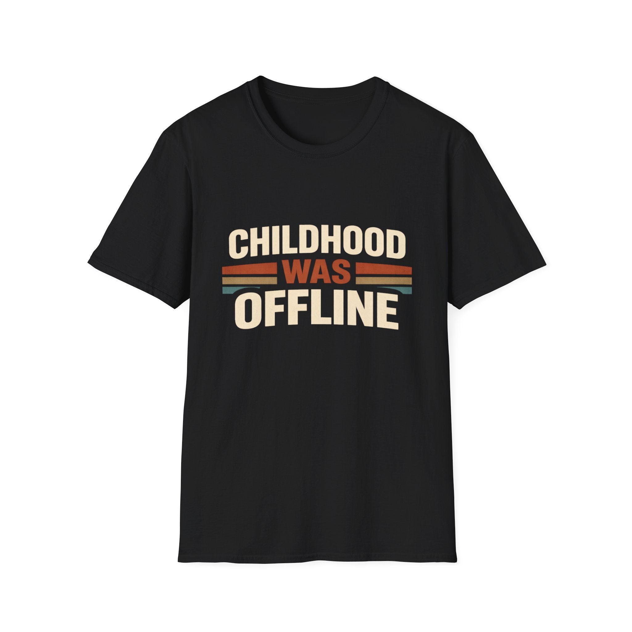 Childhood Was Offline T-Shirt — Retro Vintage '80s Nostalgia Tee