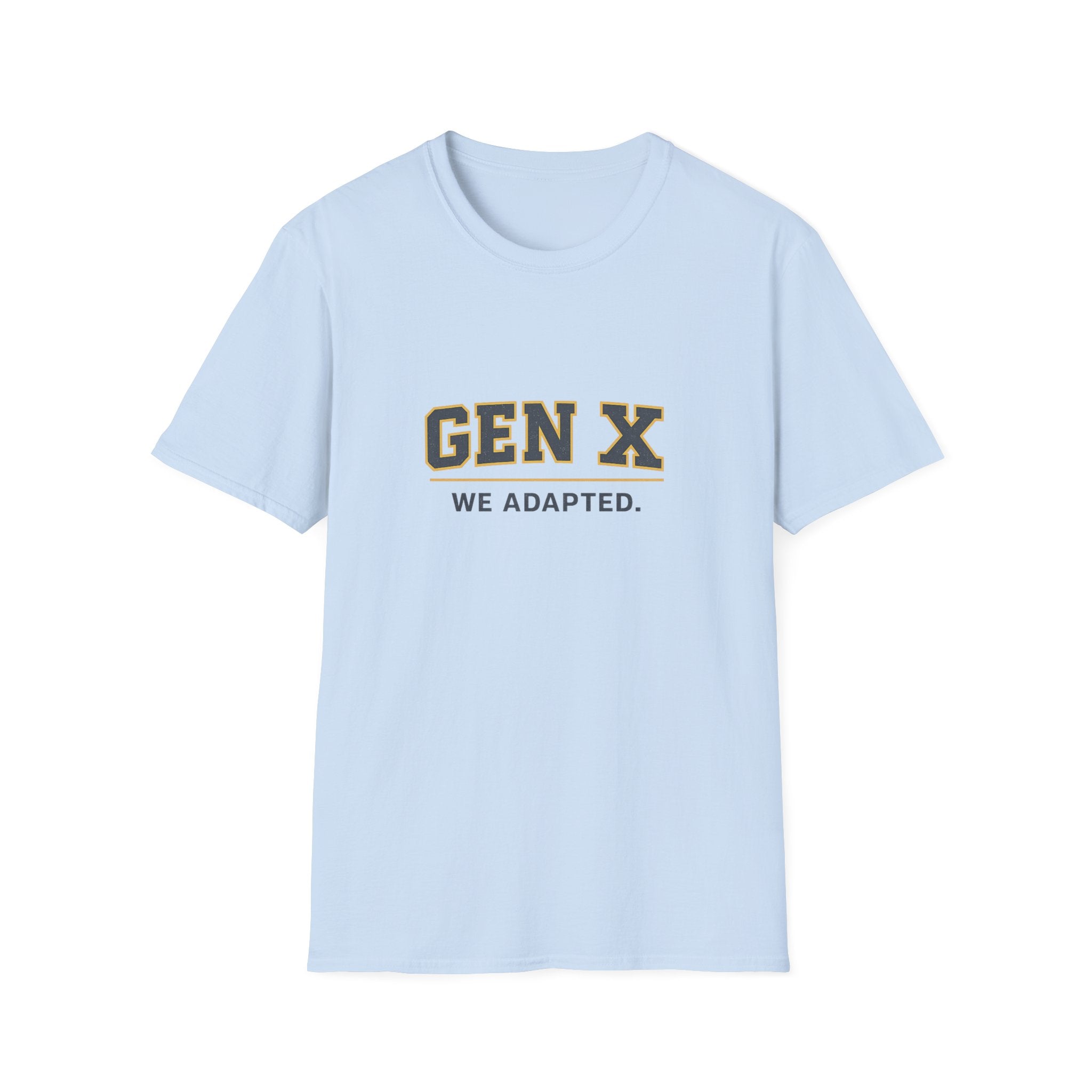 Gen X We Adapted T-Shirt — Retro Vintage College Tee for Generation X