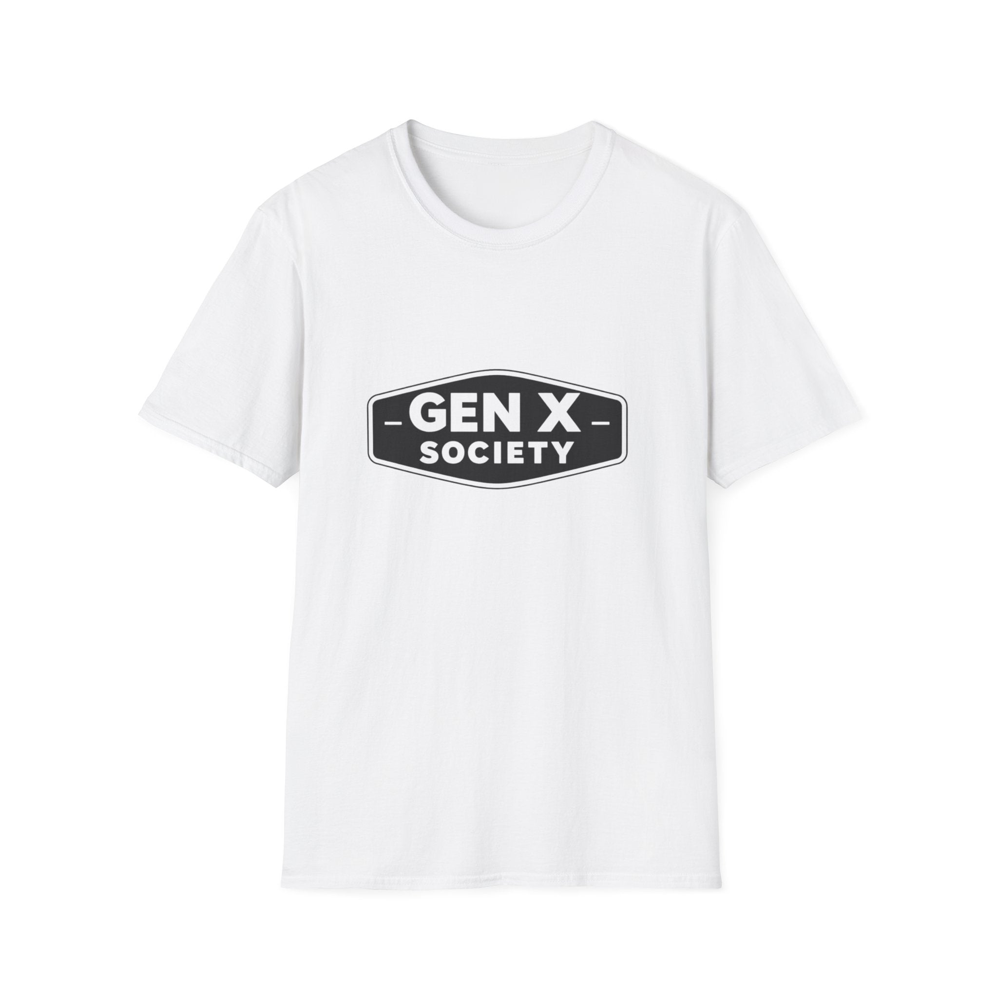 Gen X Society T-Shirt — Retro Badge Graphic Tee for Generation X