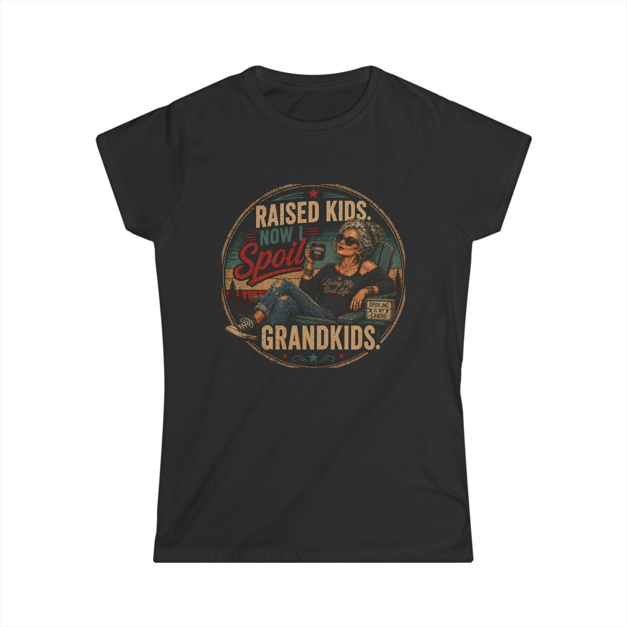 Raised Kids, Now I Spoil Grandkids T-Shirt — Funny Grandma Vintage Tee