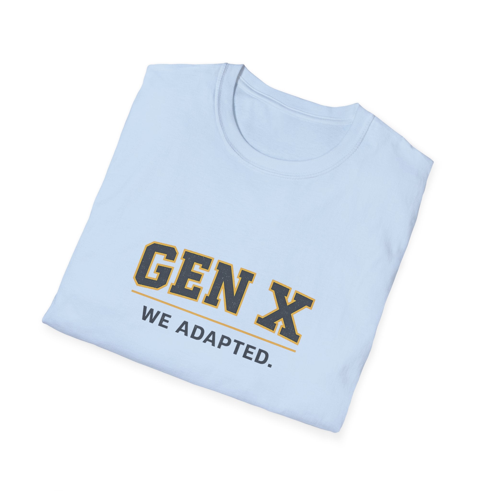 Gen X We Adapted T-Shirt — Retro Vintage College Tee for Generation X
