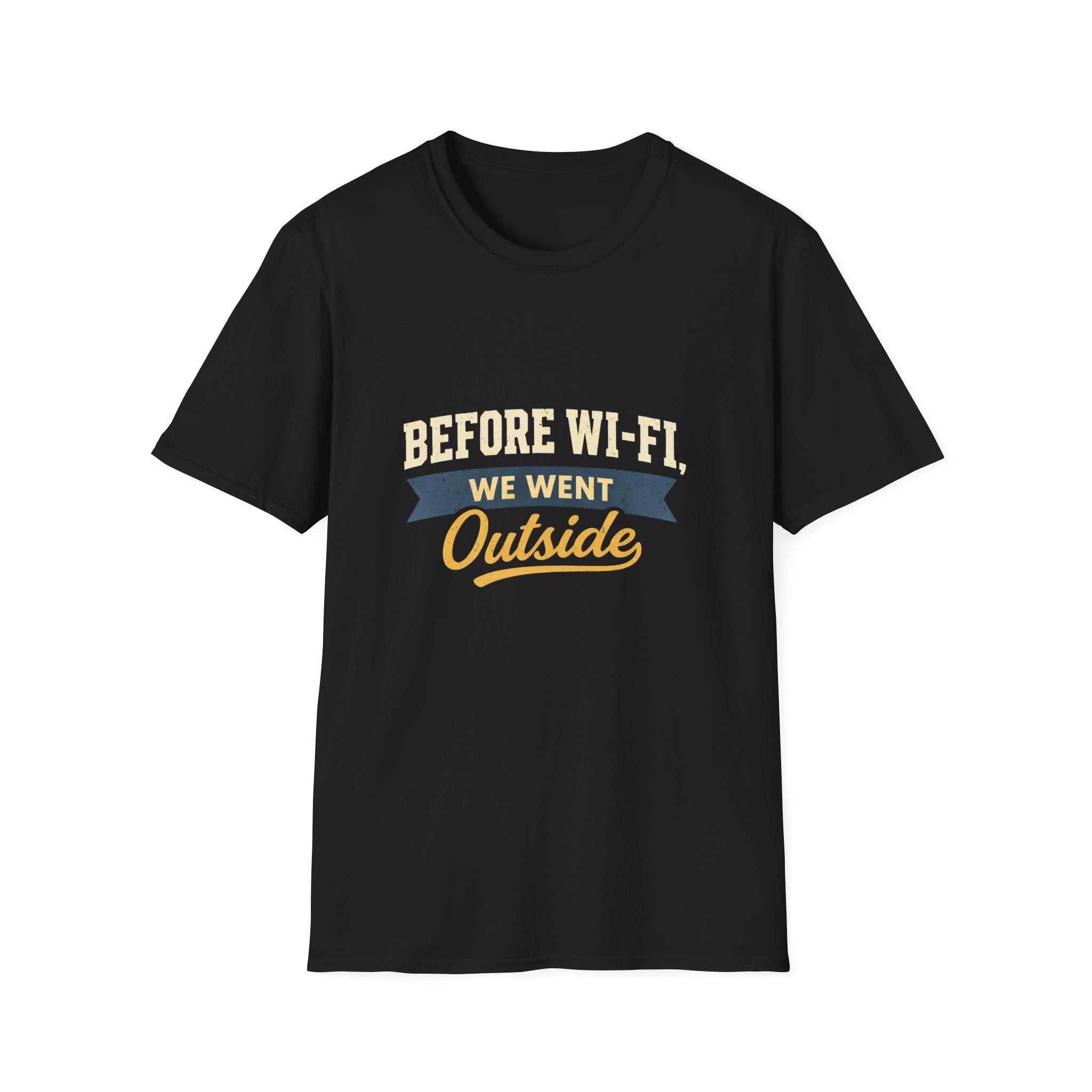 Before Wi‑Fi We Went Outside T-Shirt — Retro Outdoor Vintage Tee