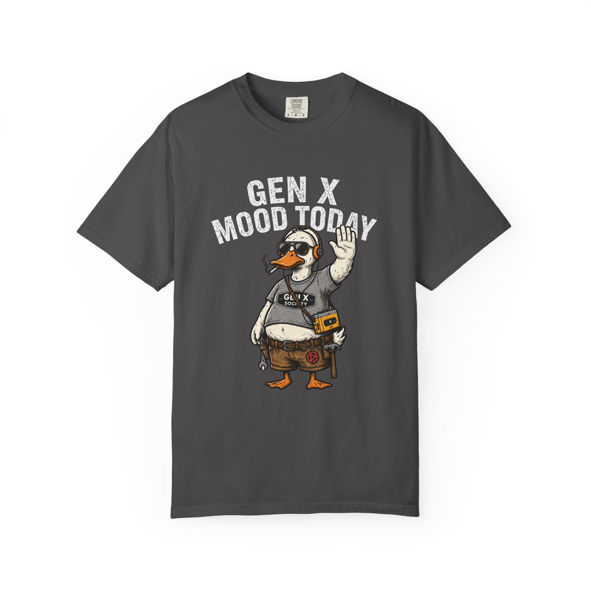 Gen X Mood Today T-Shirt — Funny Retro Duck Graphic Tee for Generation X