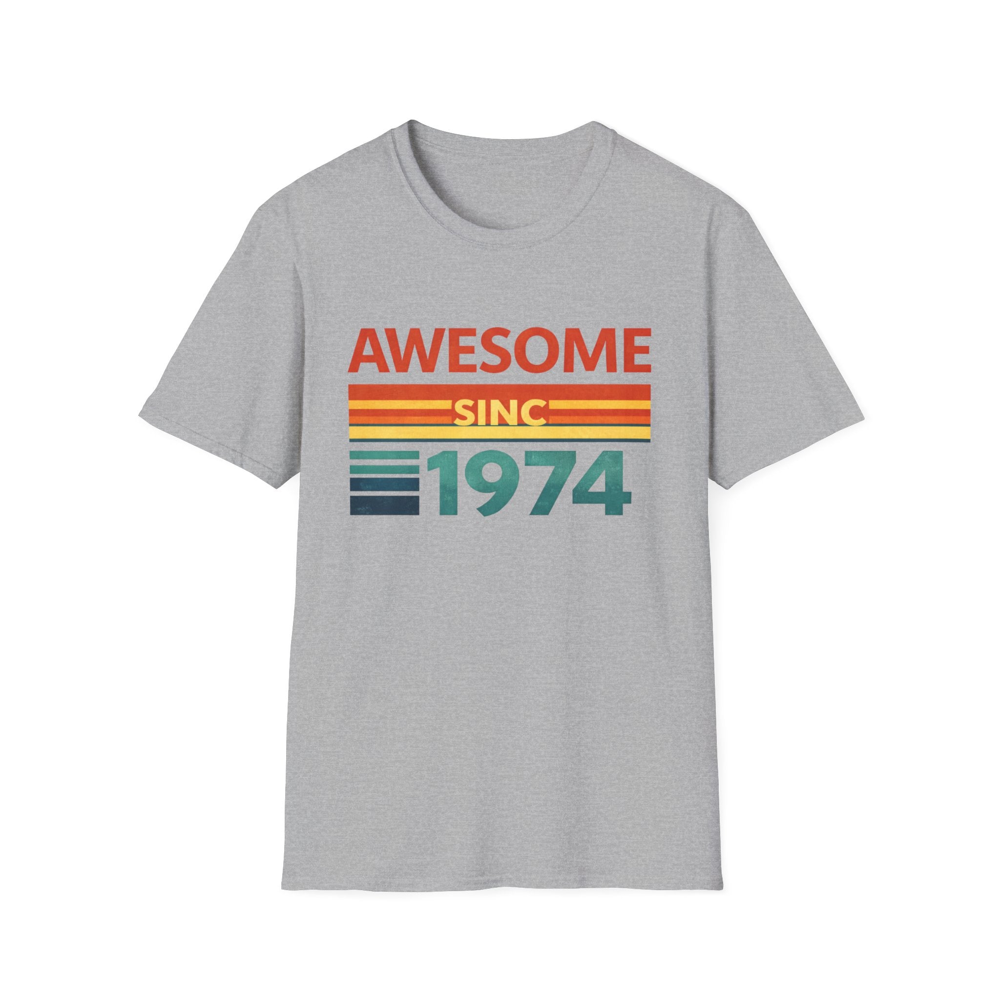 Awesome Since 1974 T-Shirt — Retro Vintage Birthday Tee