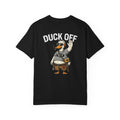 Duck Off Construction Duck T-Shirt — Funny Tradesman Workwear Tee (Back Print)