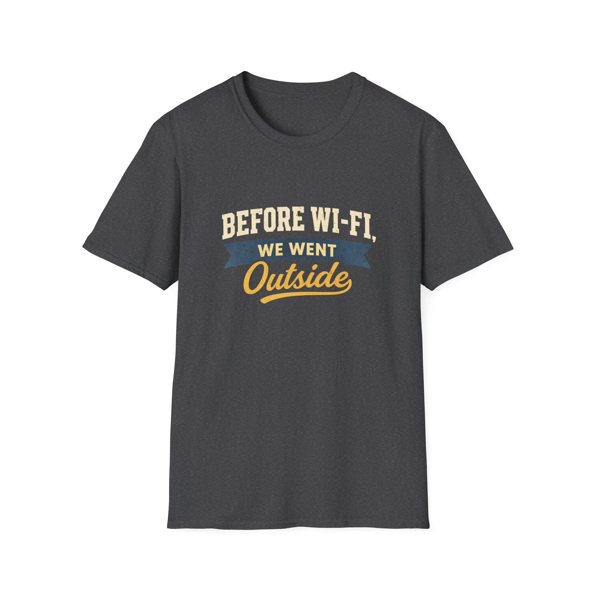 Before Wi‑Fi We Went Outside T-Shirt — Retro Outdoor Vintage Tee