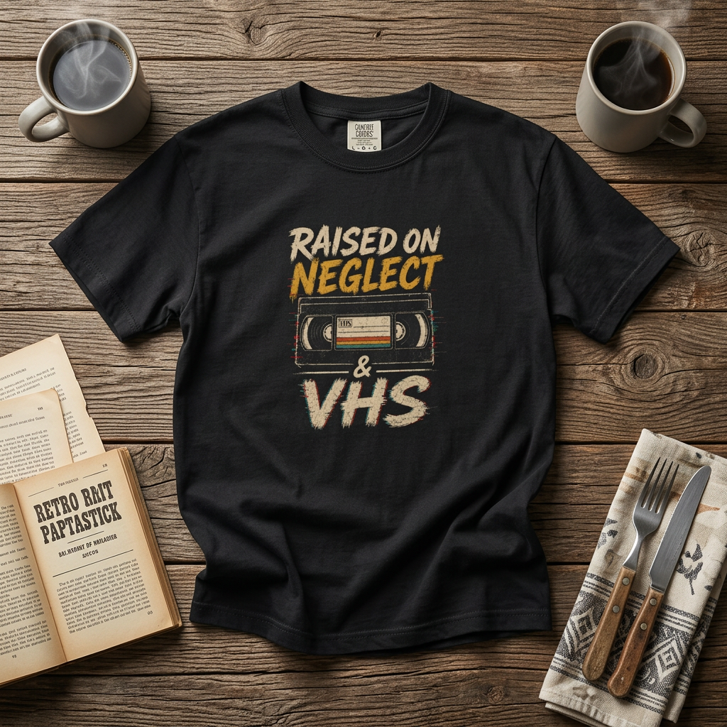 Raised on Neglect & VHS Vintage Graphic T-Shirt