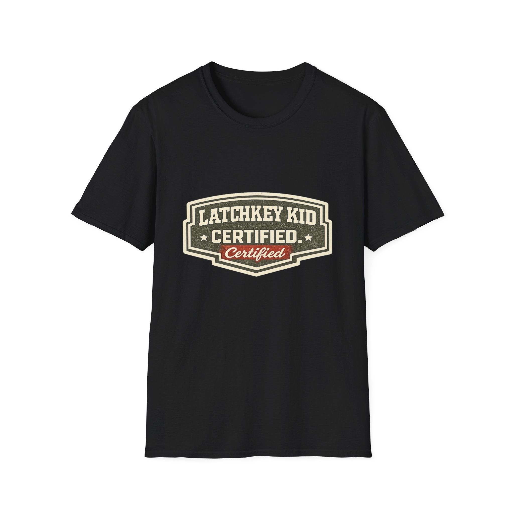 Latchkey Kid Certified T-Shirt — Vintage Badge Design