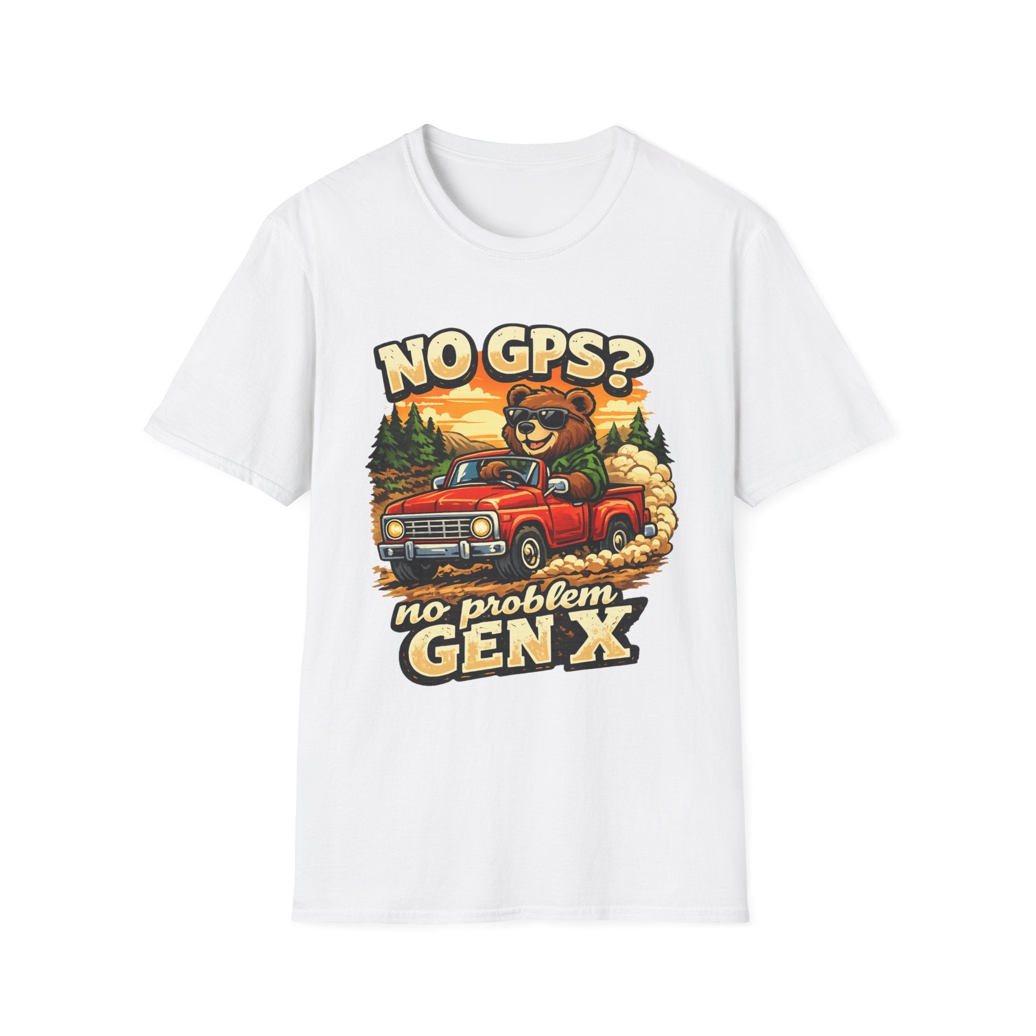 No GPS? No Problem Gen X T-Shirt – Vintage Truck Adventure Tee