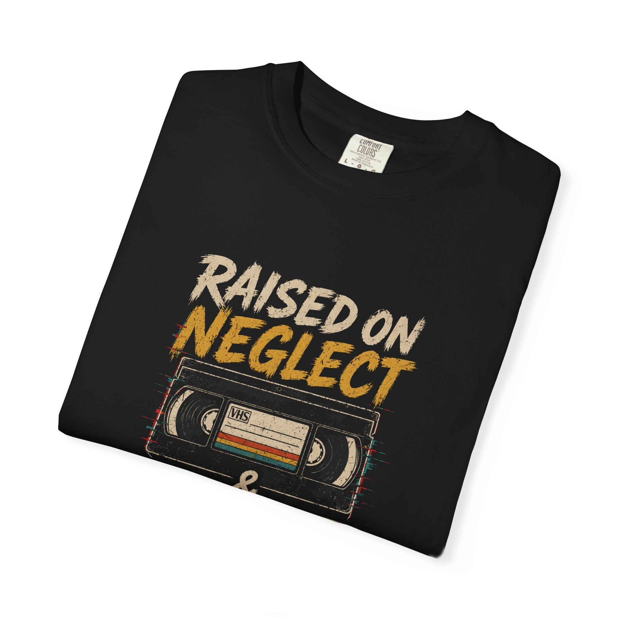 Raised on Neglect & VHS Vintage Graphic T-Shirt