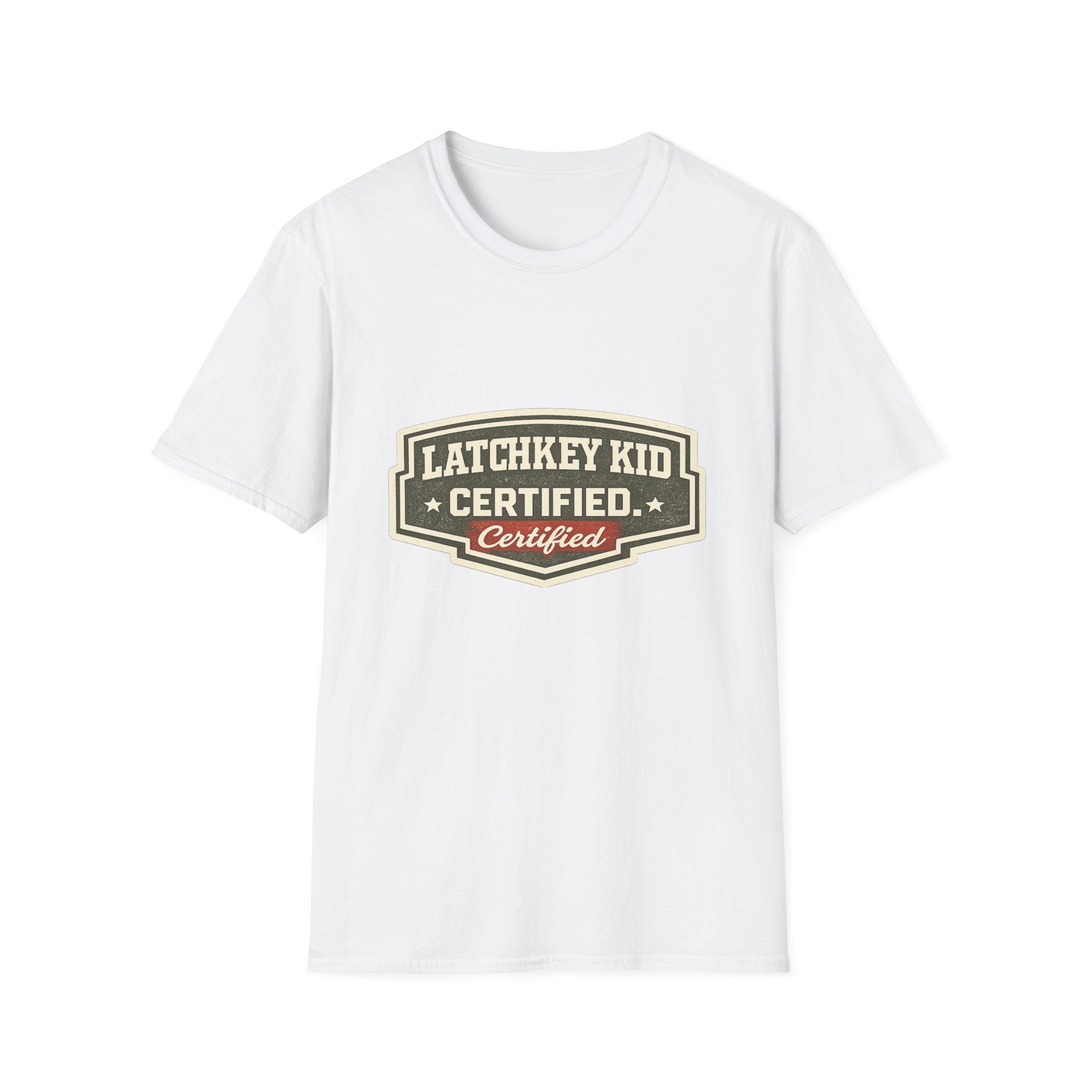 Latchkey Kid Certified T-Shirt — Vintage Badge Design