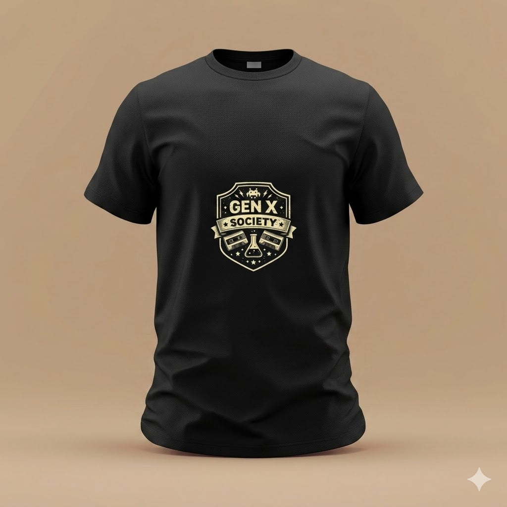 T‑Shirt — 'GEN X' Vintage Badge Tee (Retro 80s Crest)