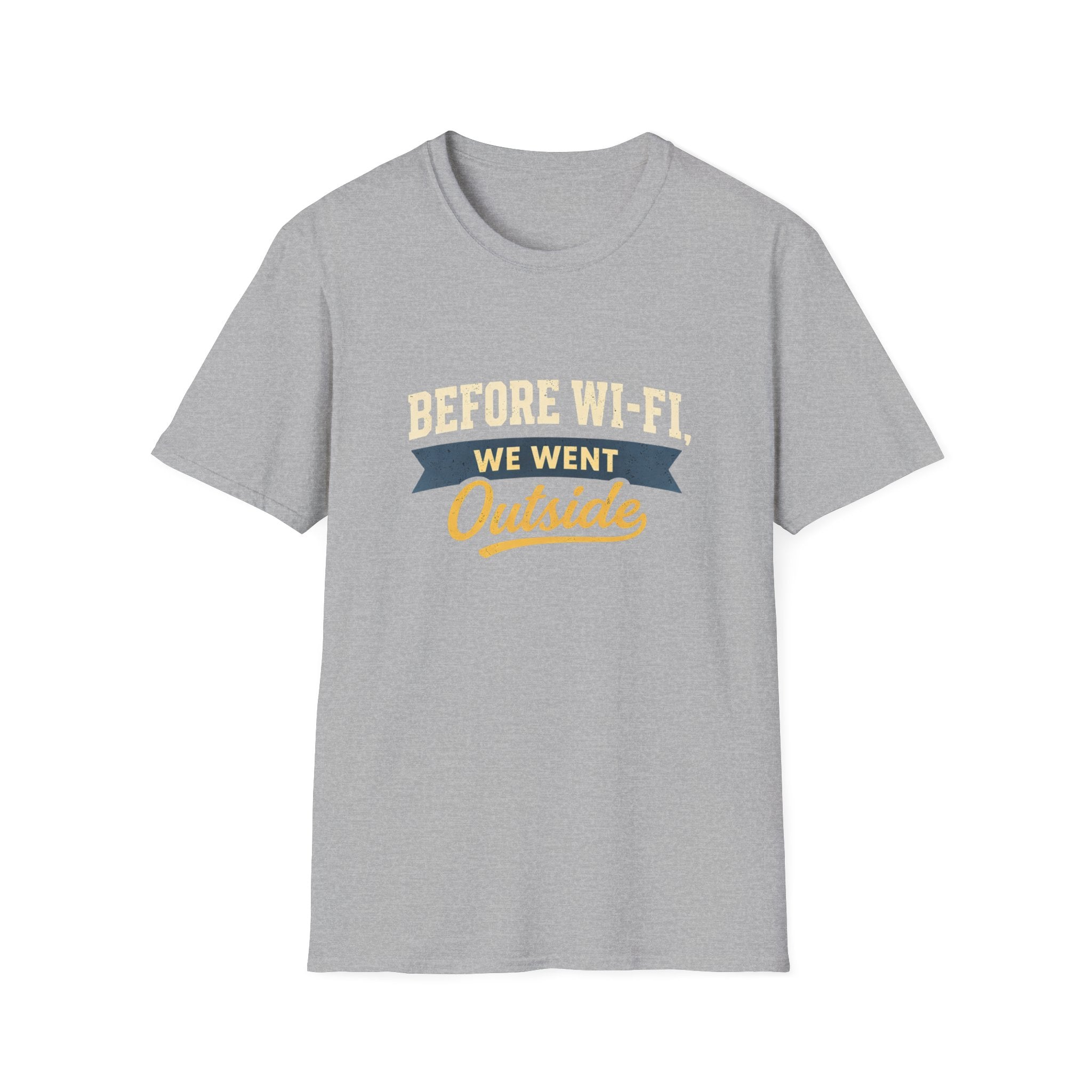 Before Wi‑Fi We Went Outside T-Shirt — Retro Outdoor Vintage Tee