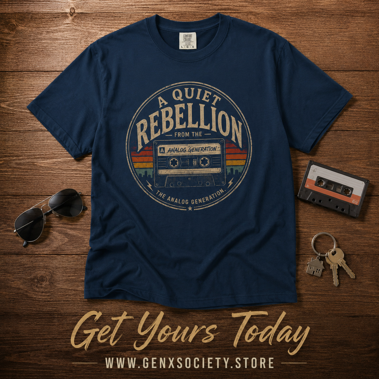 A Quiet Rebellion T-Shirt — Vintage Cassette Retro Music Tee