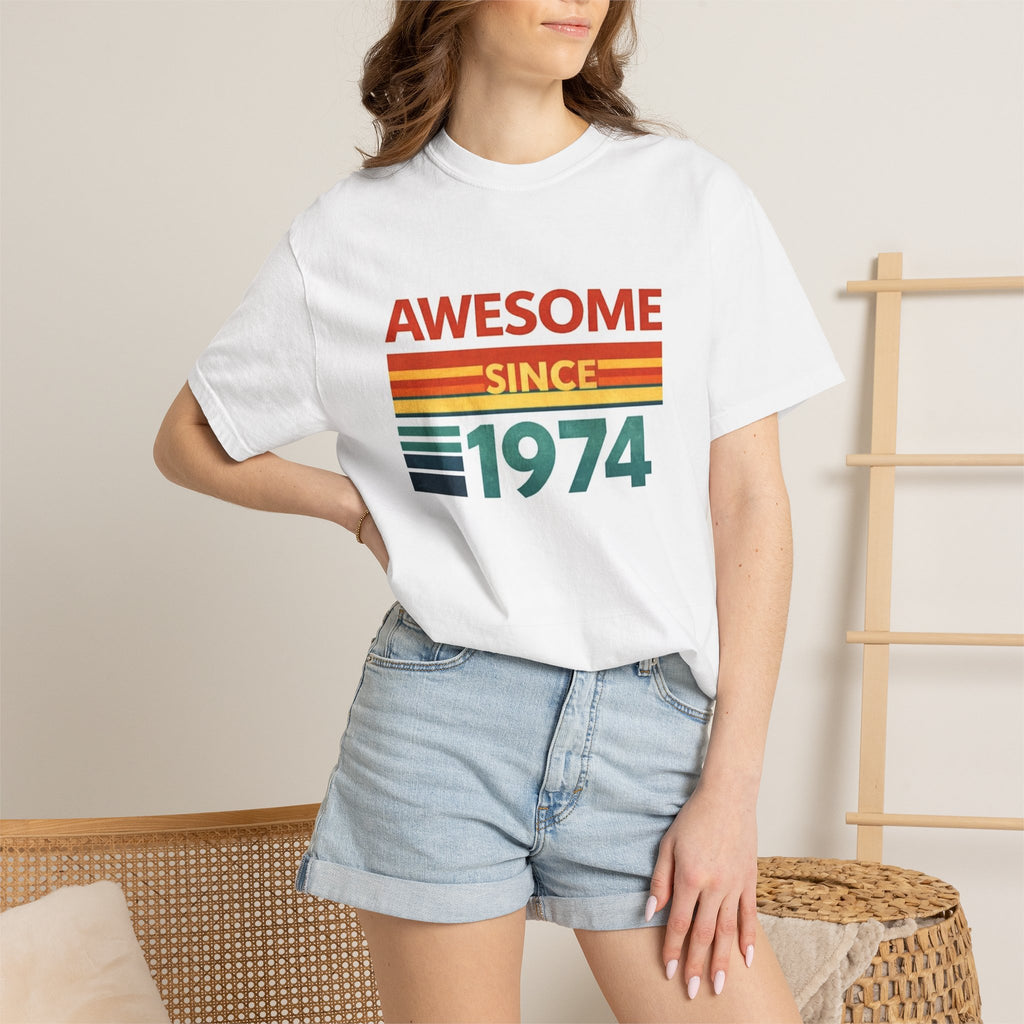 T-Shirt — "Awesome Since 1974" Retro Birthday Tee