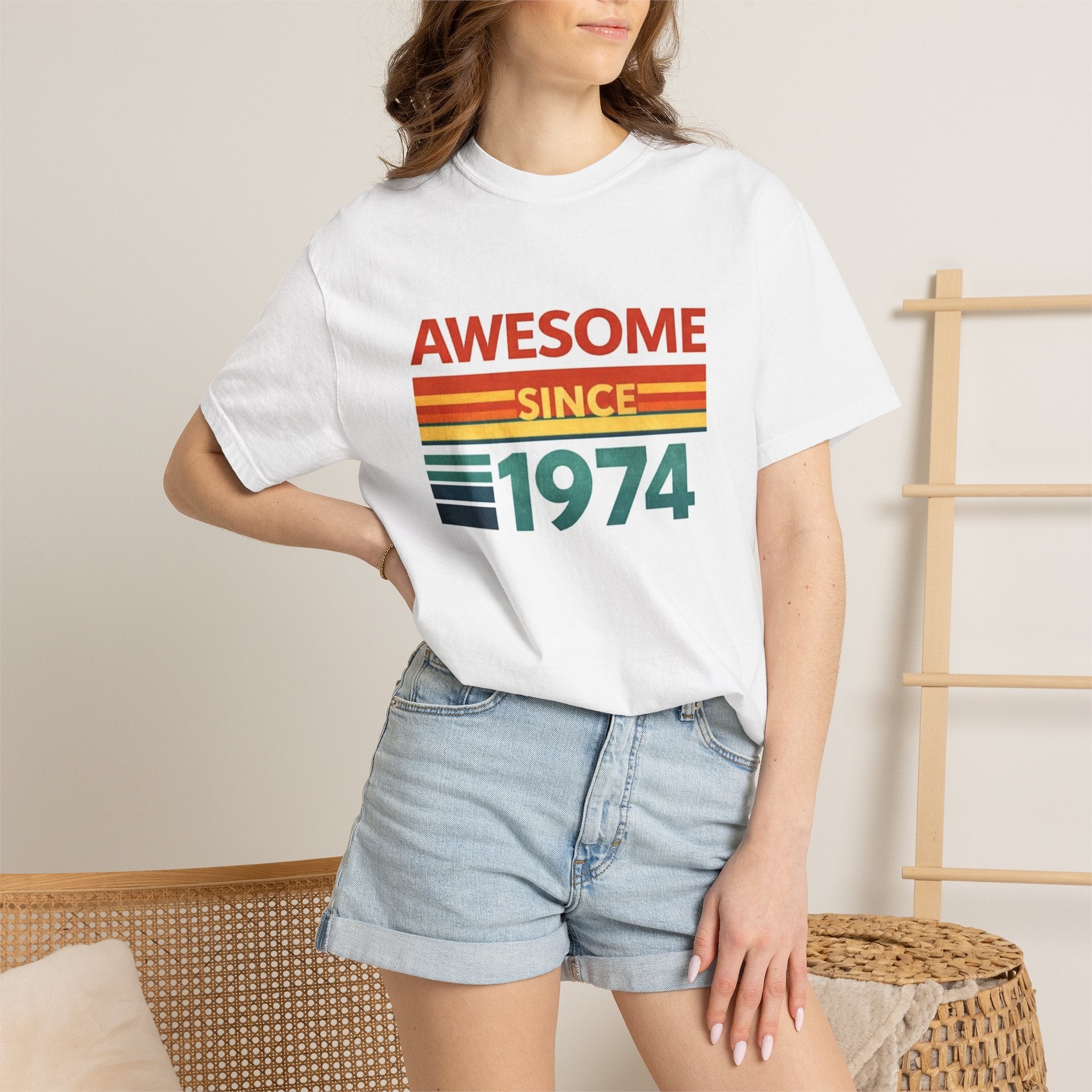 T-Shirt — "Awesome Since 1974" Retro Birthday Tee
