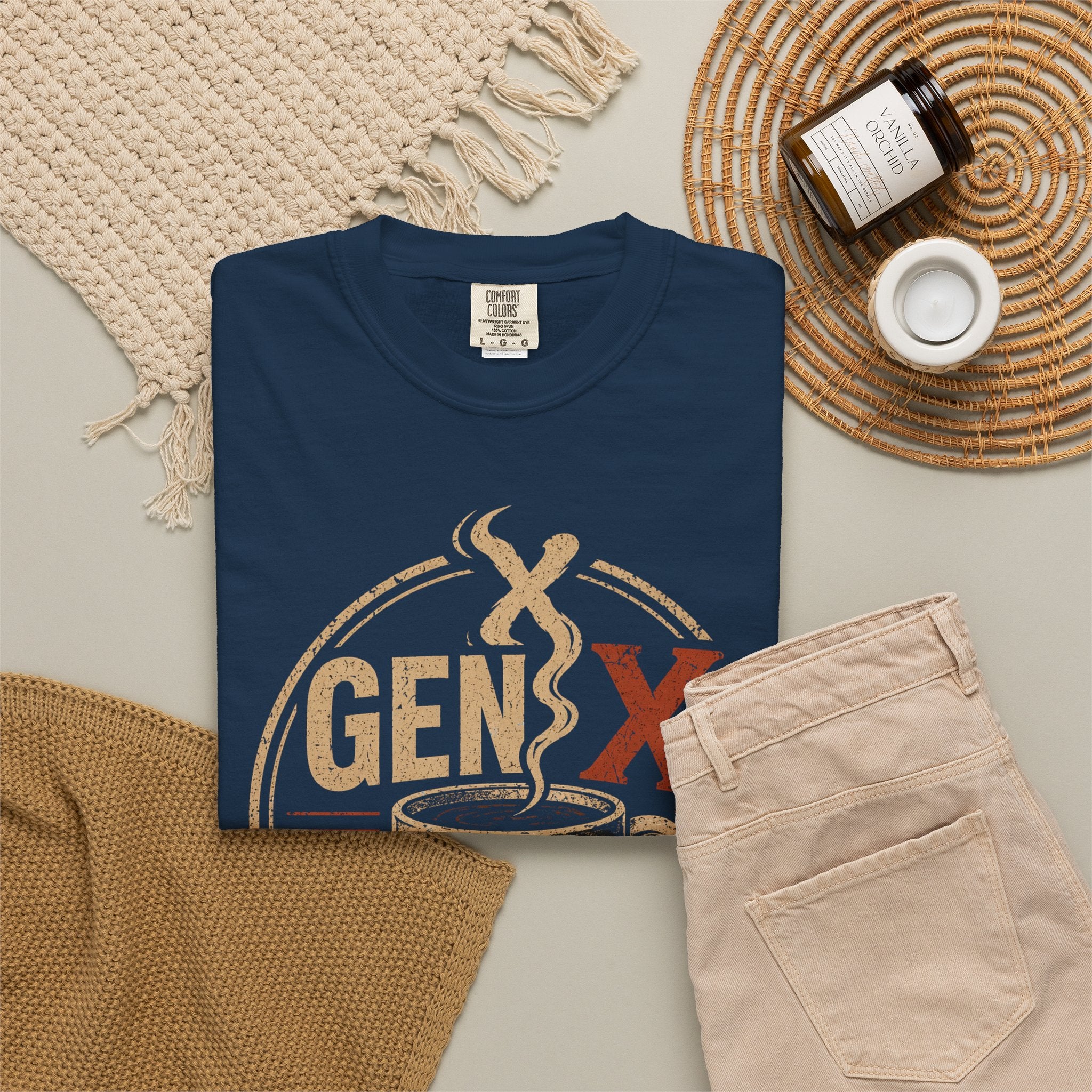 Gen X T-Shirt - "Gen X Tired" Vintage Coffee Tee (Since 1985)