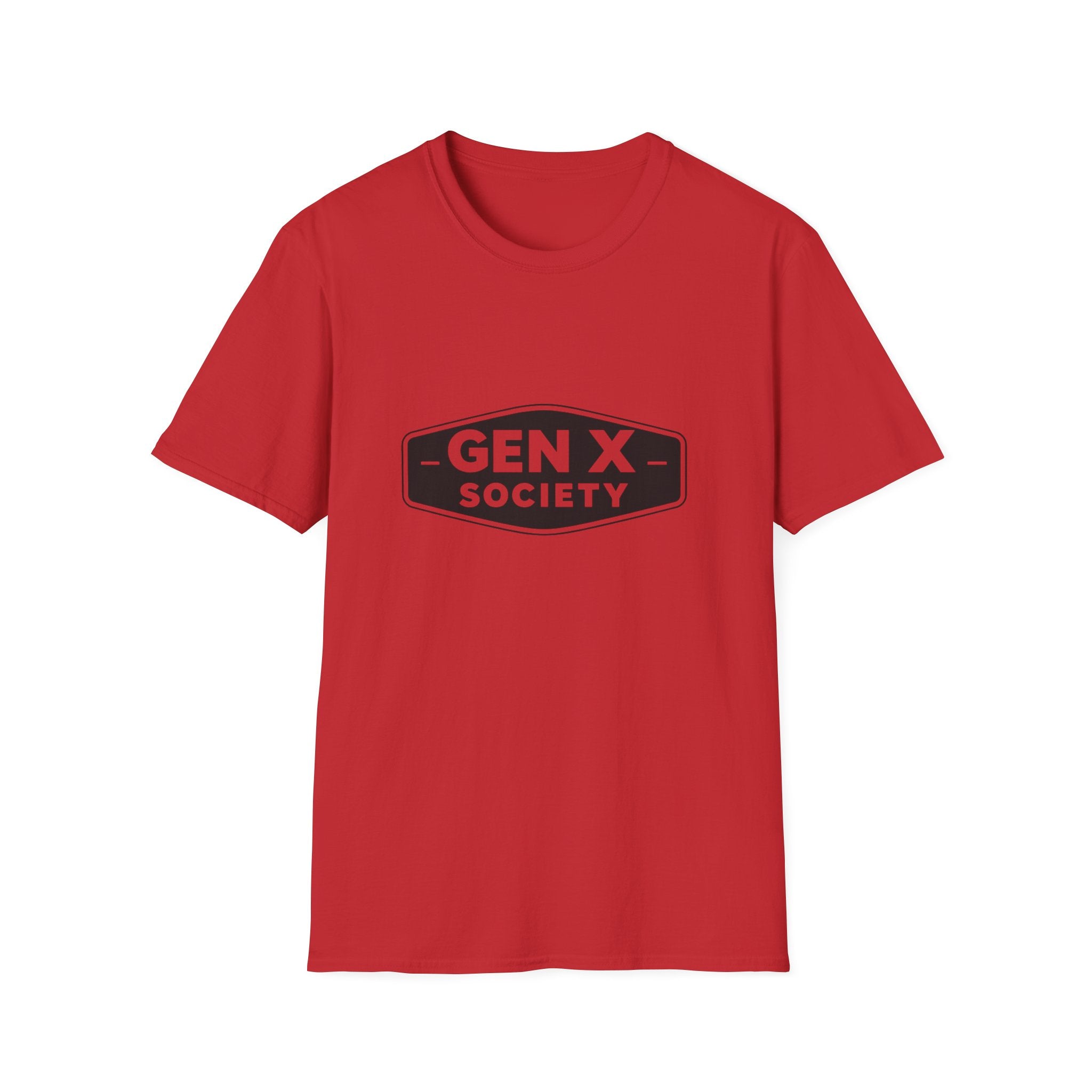 Gen X Society T-Shirt — Retro Badge Graphic Tee for Generation X