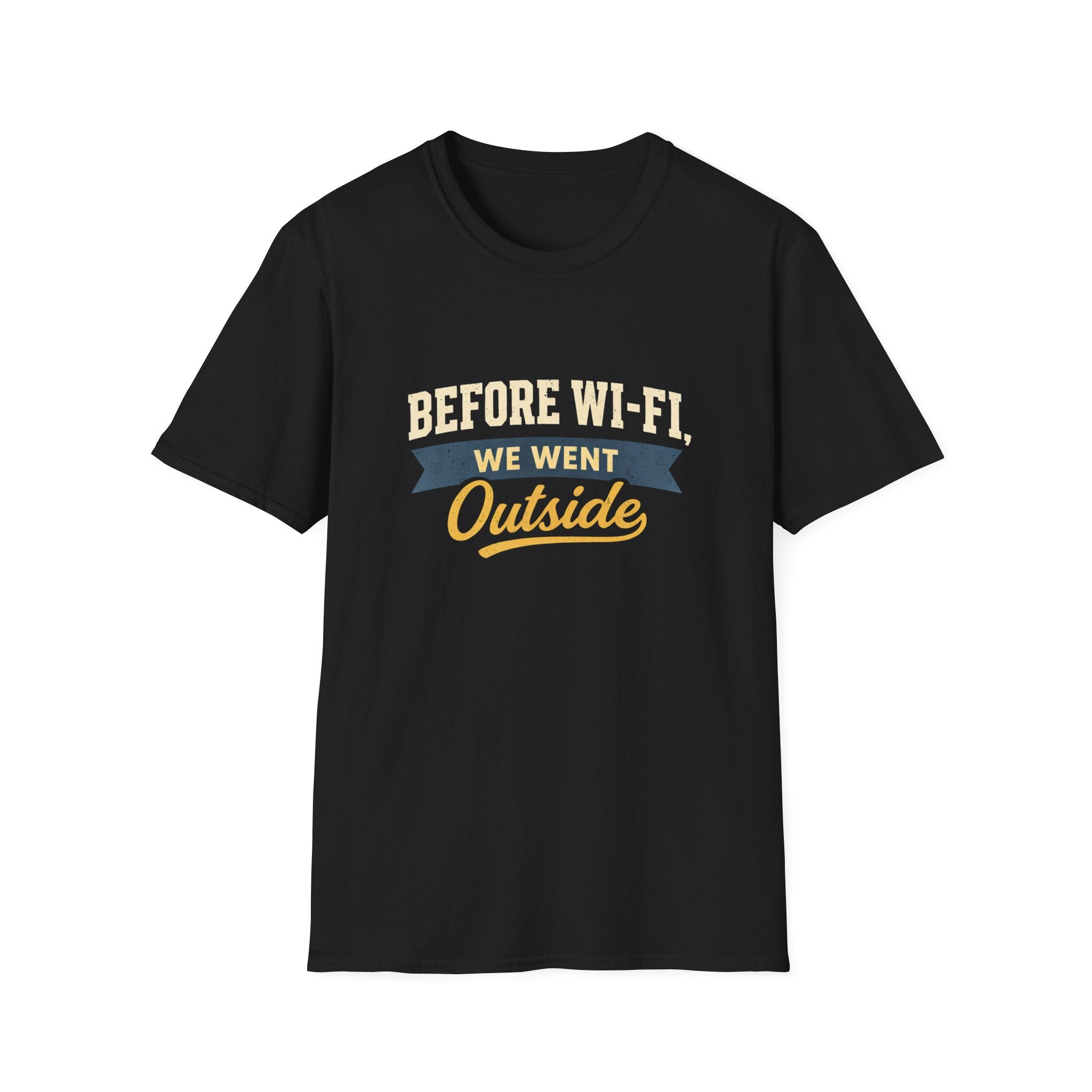 Before Wi‑Fi We Went Outside T-Shirt — Retro Outdoor Vintage Tee