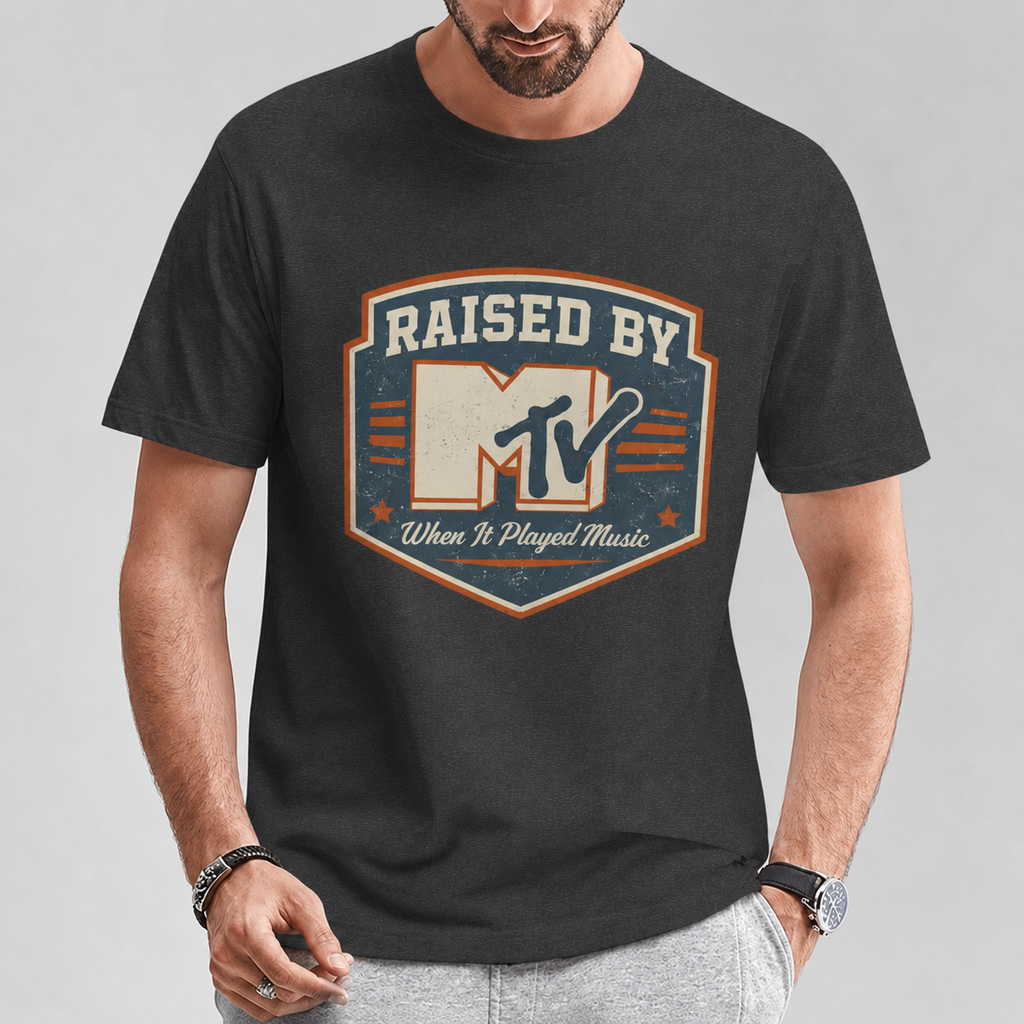 Raised by MTV Vintage Logo T-Shirt — Retro 80s/90s Music Tee