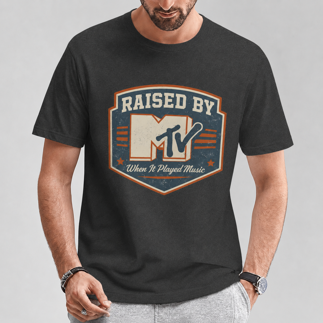 Raised by MTV Vintage Logo T-Shirt — Retro 80s/90s Music Tee