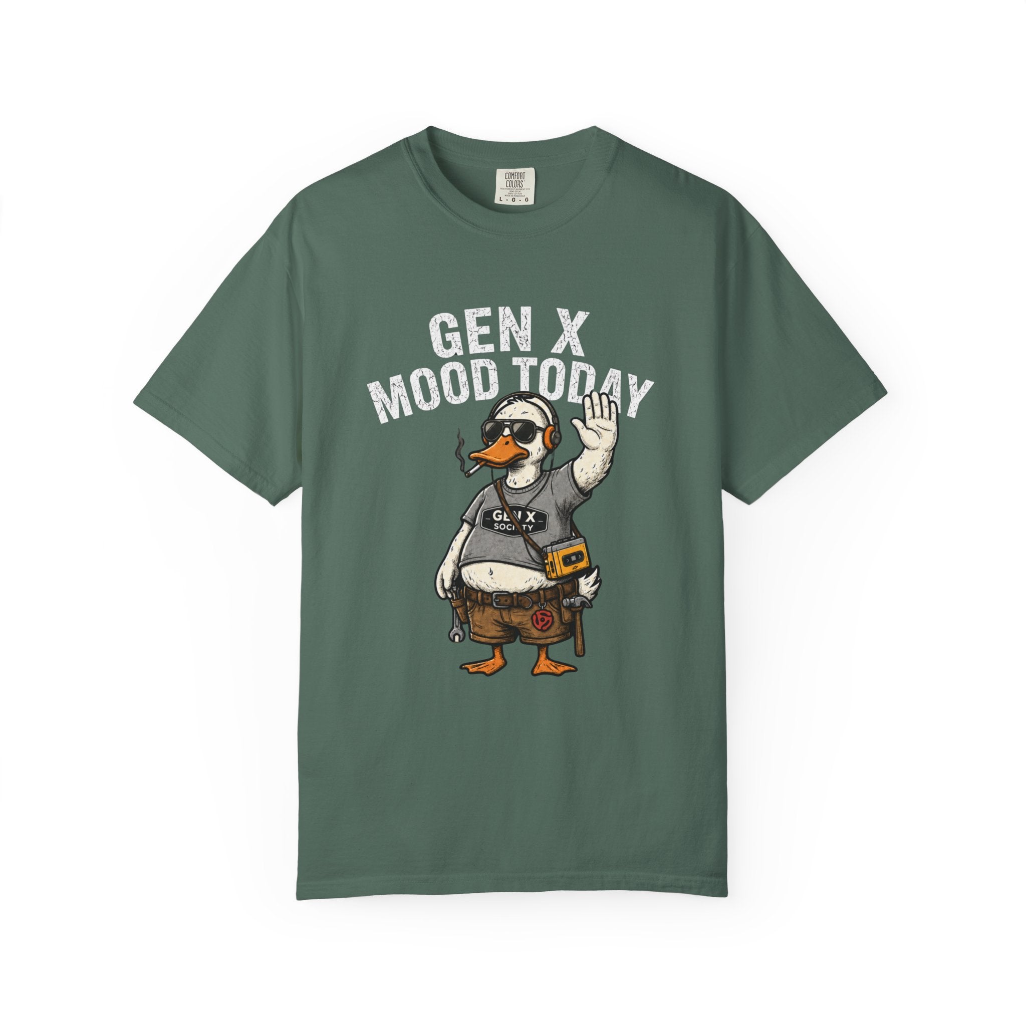 Gen X Mood Today T-Shirt — Funny Retro Duck Graphic Tee for Generation X