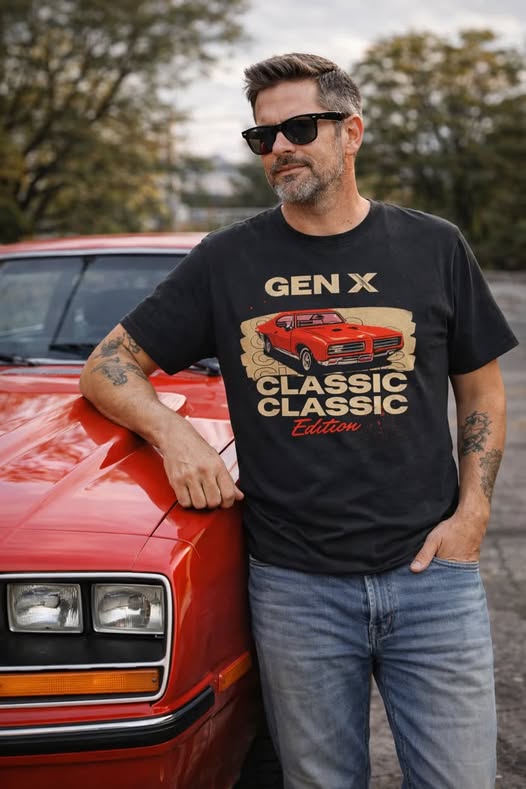 Gen X Classic Car T-Shirt — Retro Muscle Car Edition